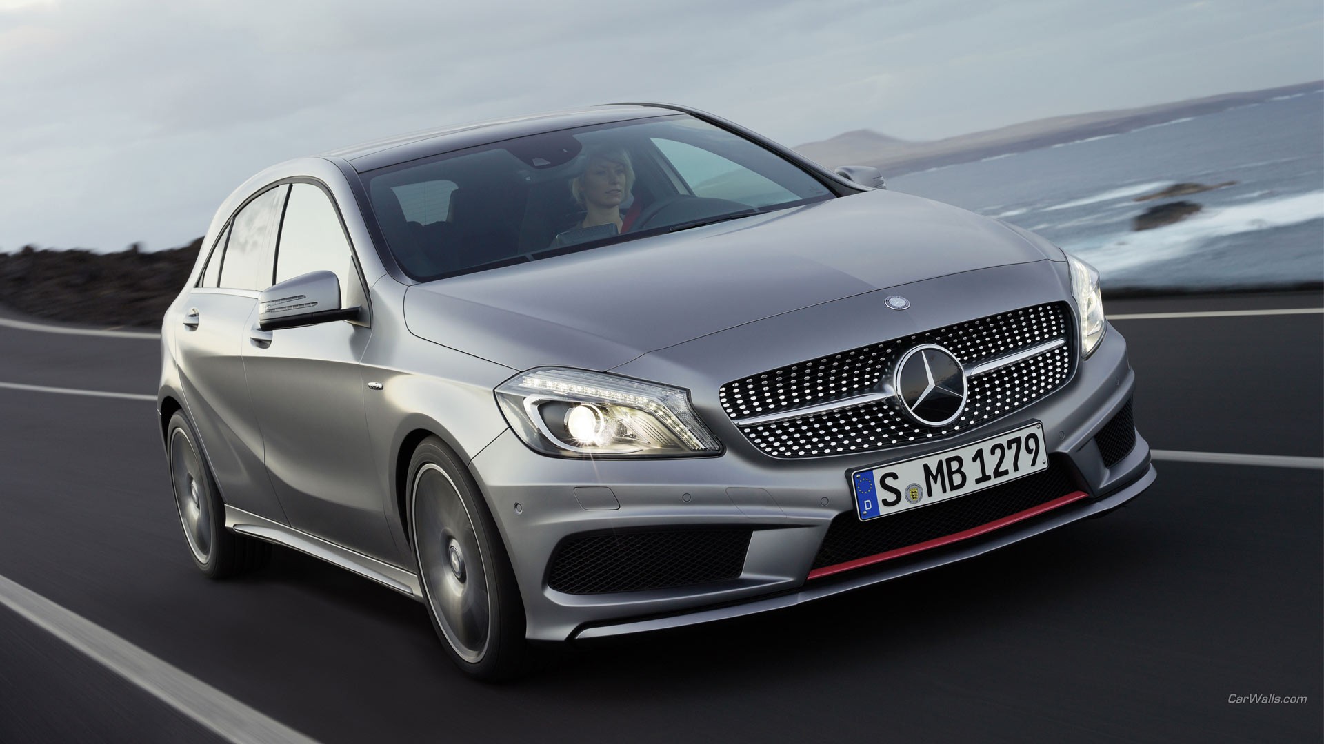 Silver Mercedes-Benz A-Class hatchback