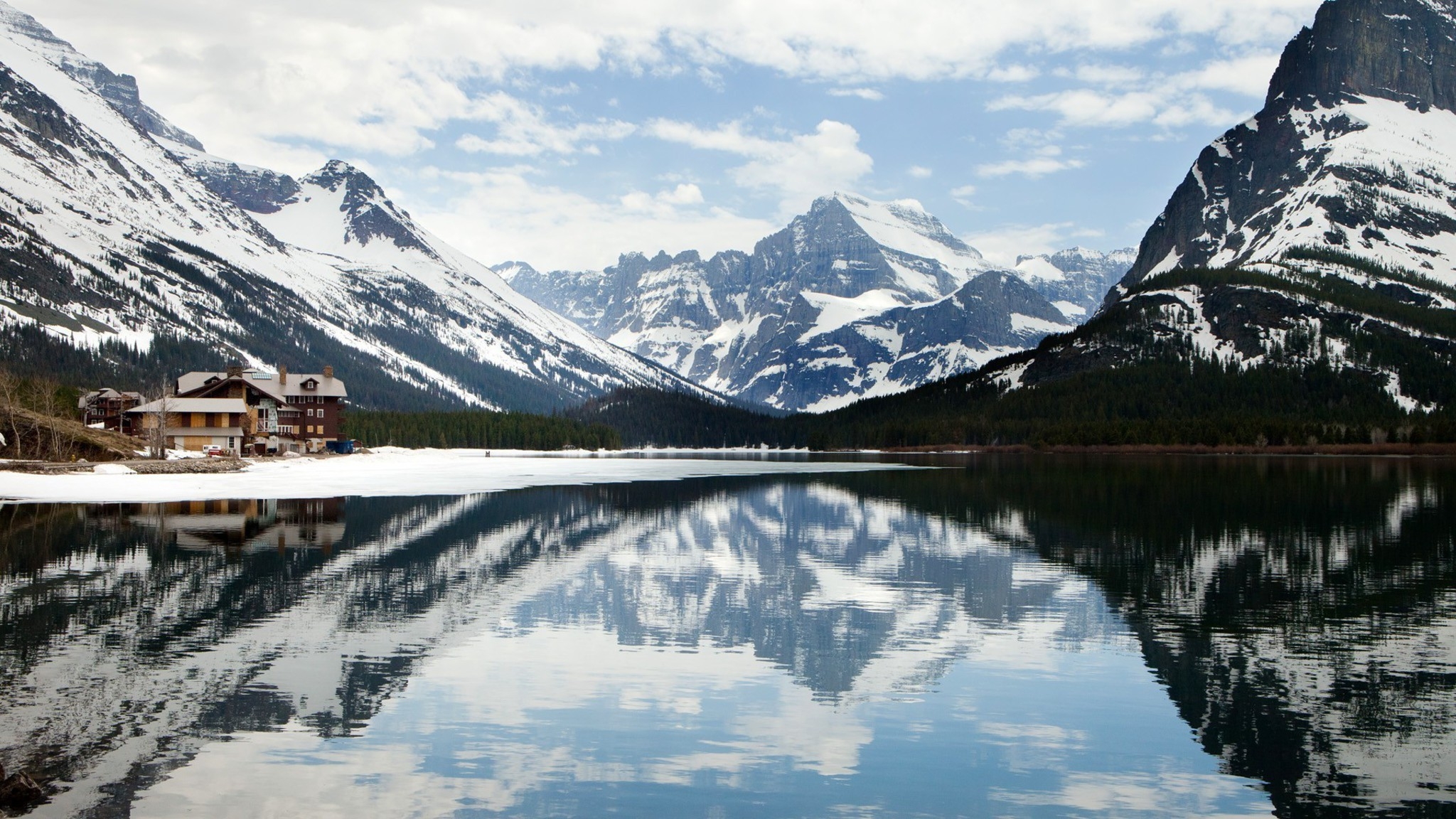 Wallpapers lake josephine montana reflection on the desktop