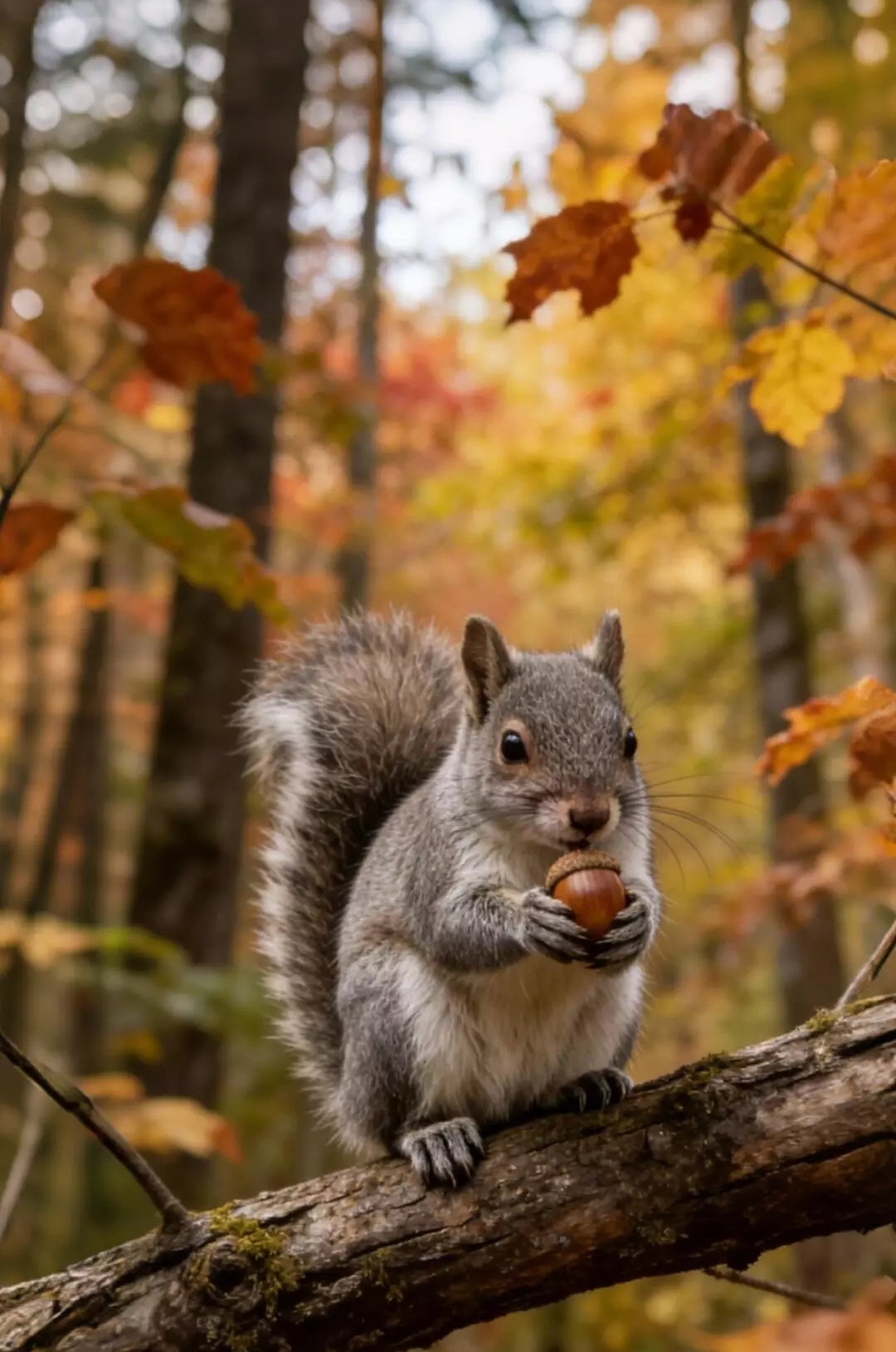 Wallpapers Squirrel peanut tree on the desktop