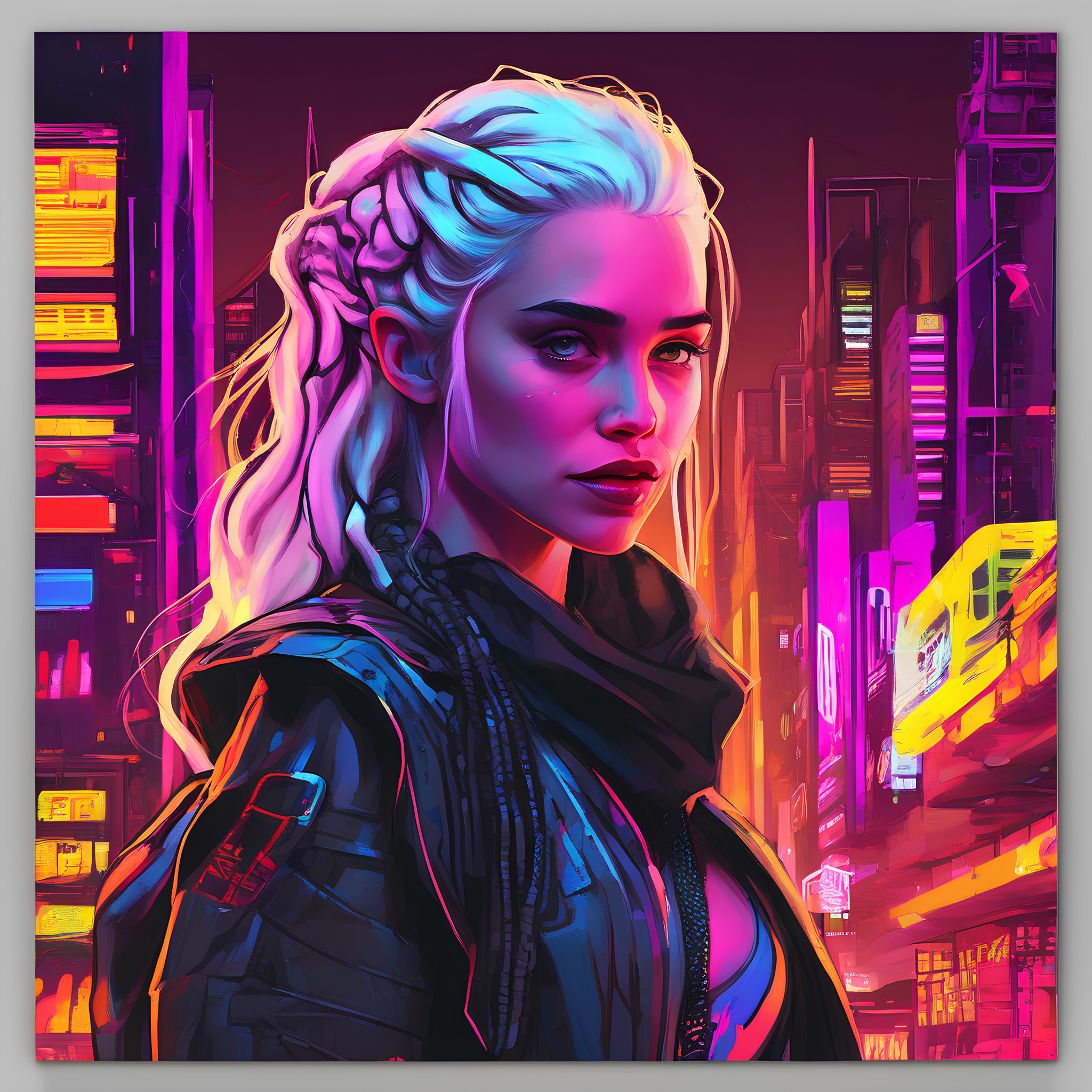 Бесплатное фото Daenerys cyberpunk