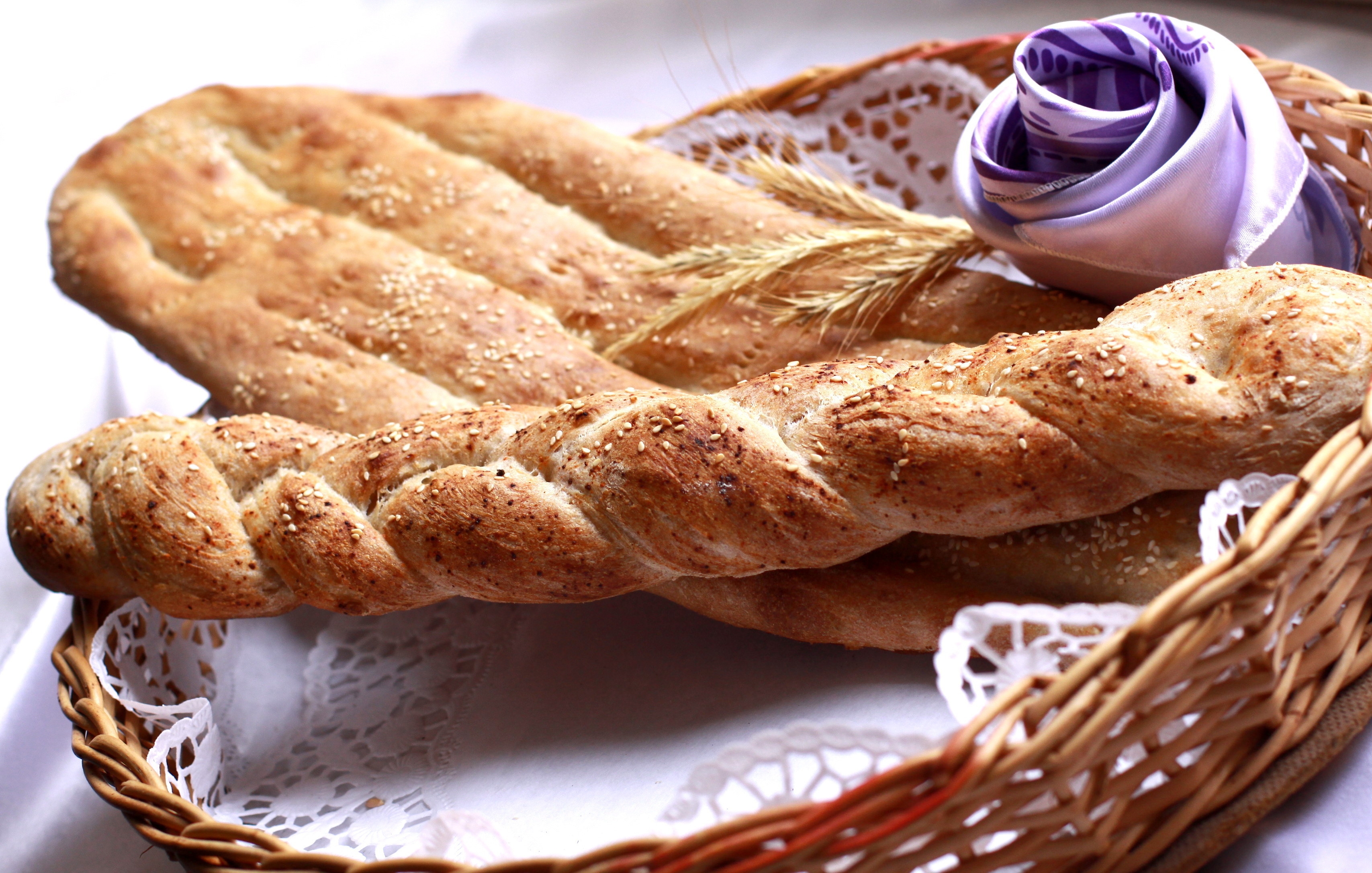 Assorted freshly baked bread