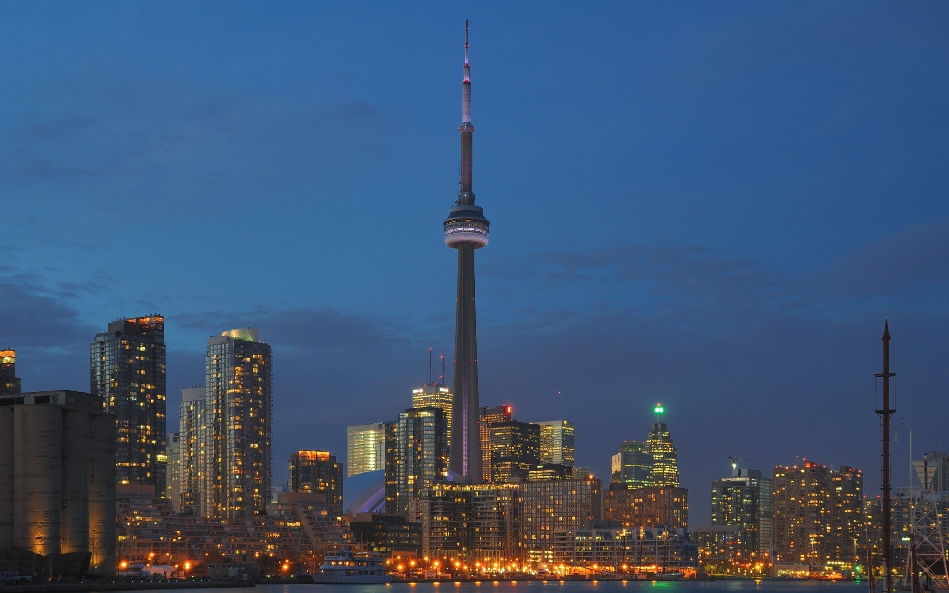 Wallpapers Toronto buildings lights on the desktop