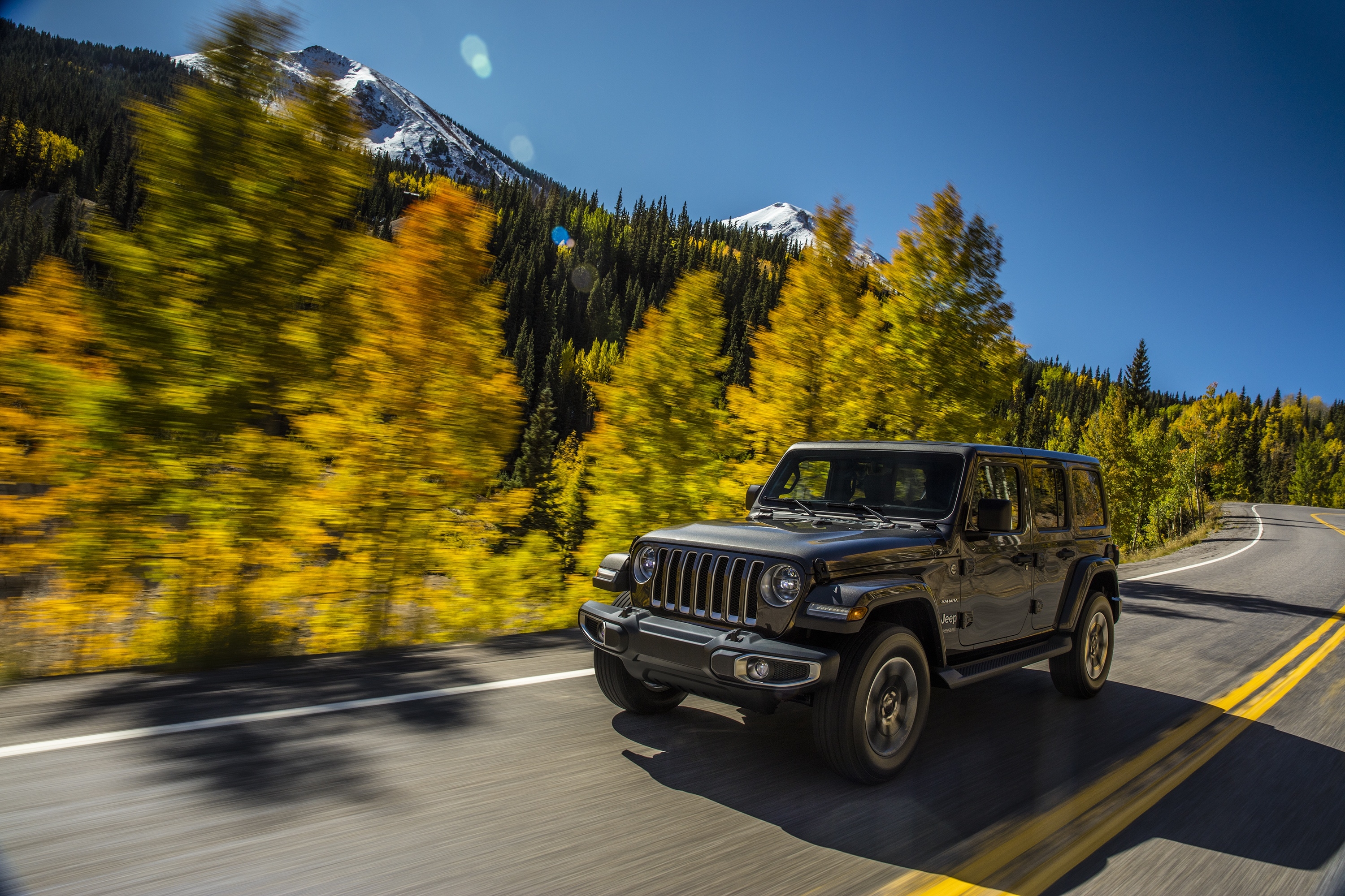 Wallpapers wallpaper jeep wrangler road sky on the desktop