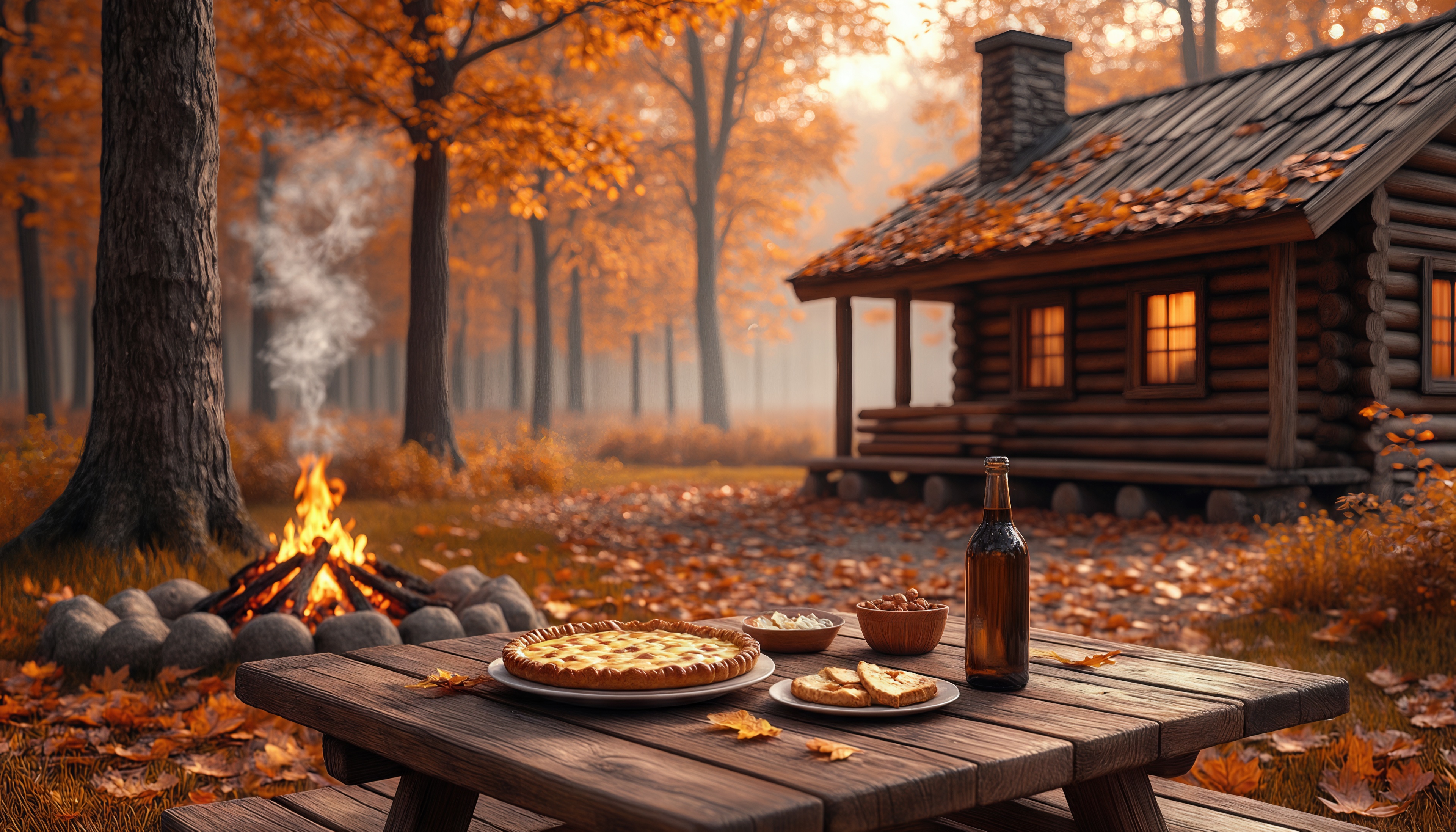 桌面上的壁纸秋季 森林 寄宿