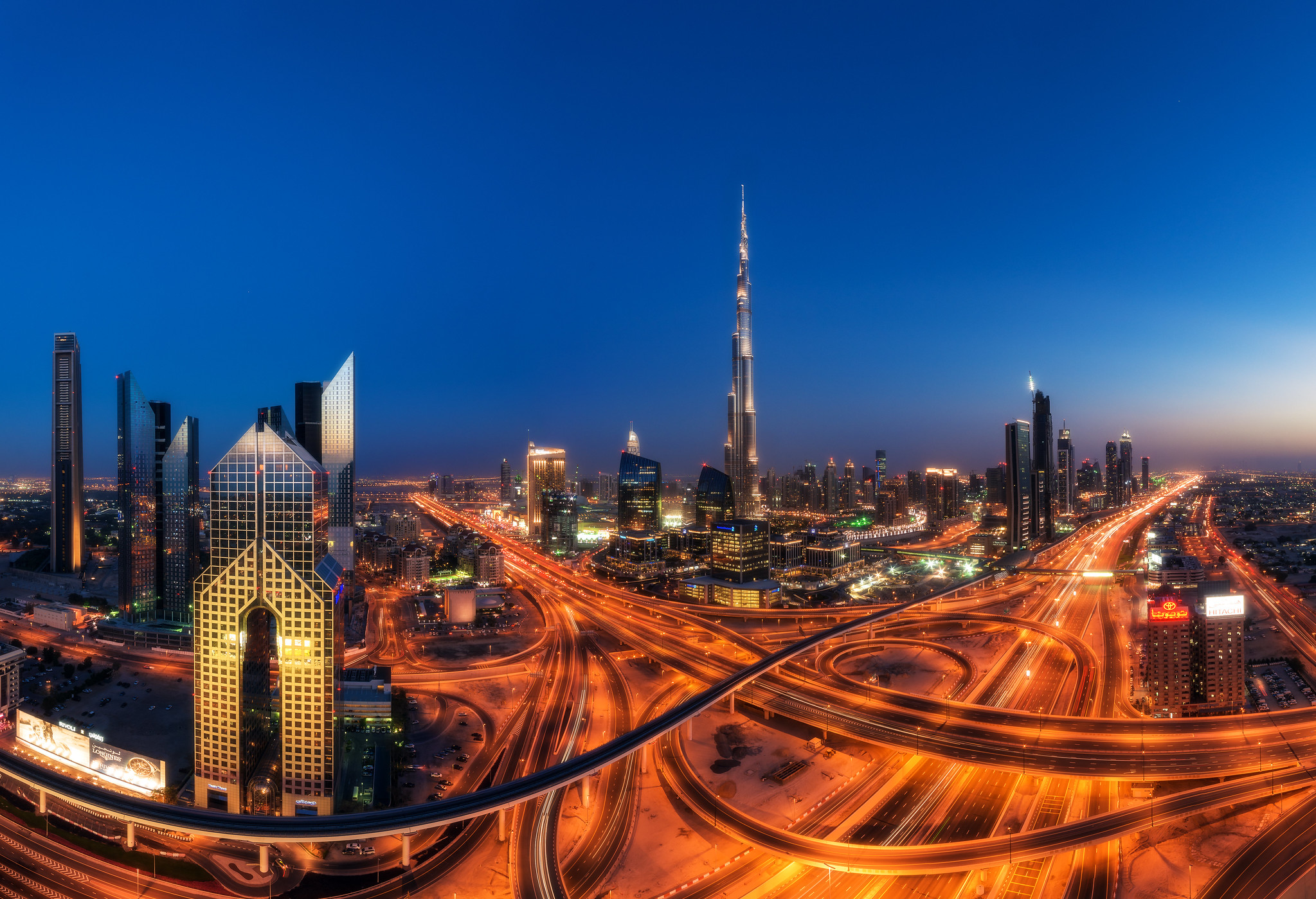 Wallpapers United Arab Emirates night city Dubai on the desktop