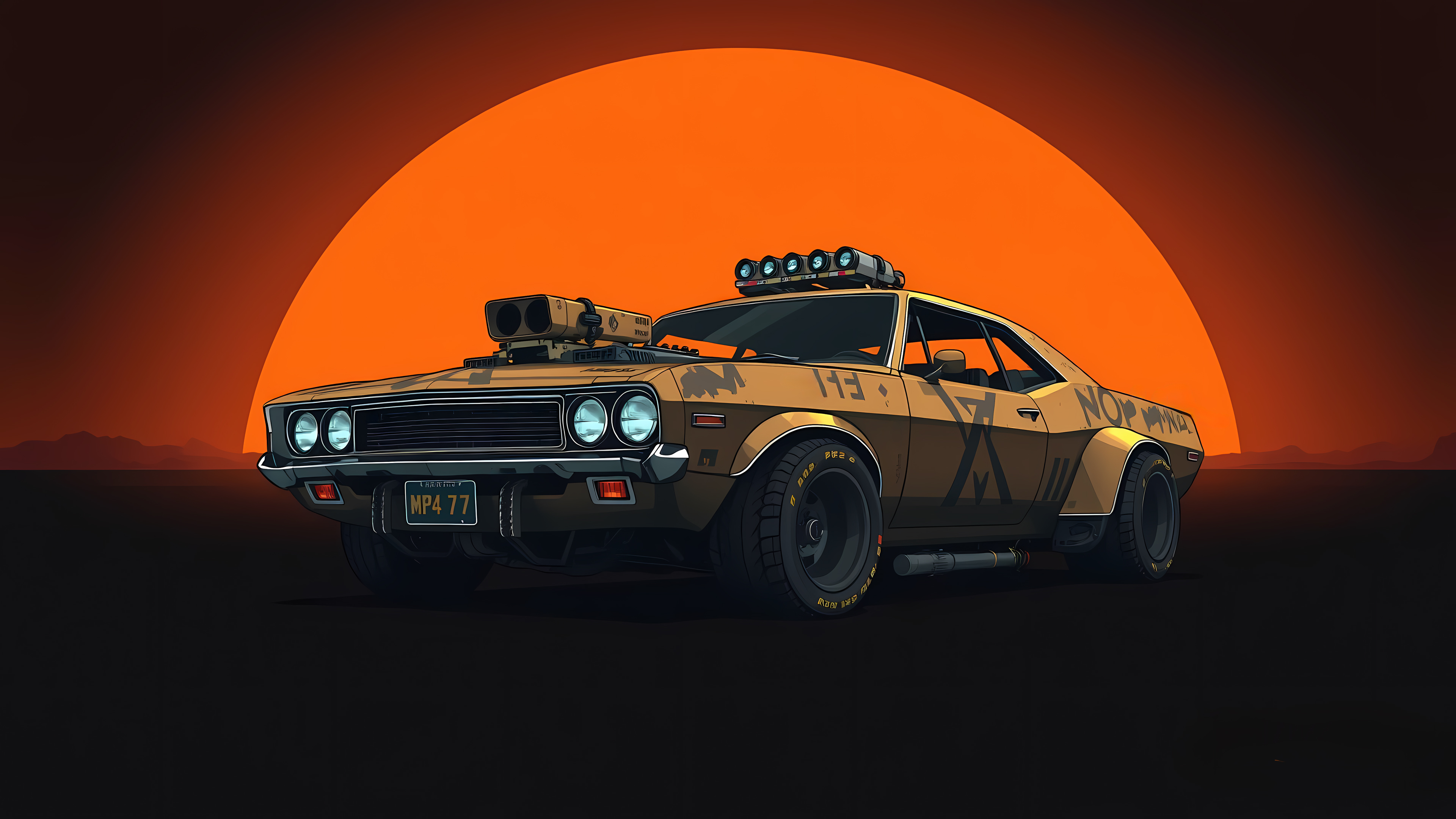 Бесплатное фото Машина в стиле мед макса