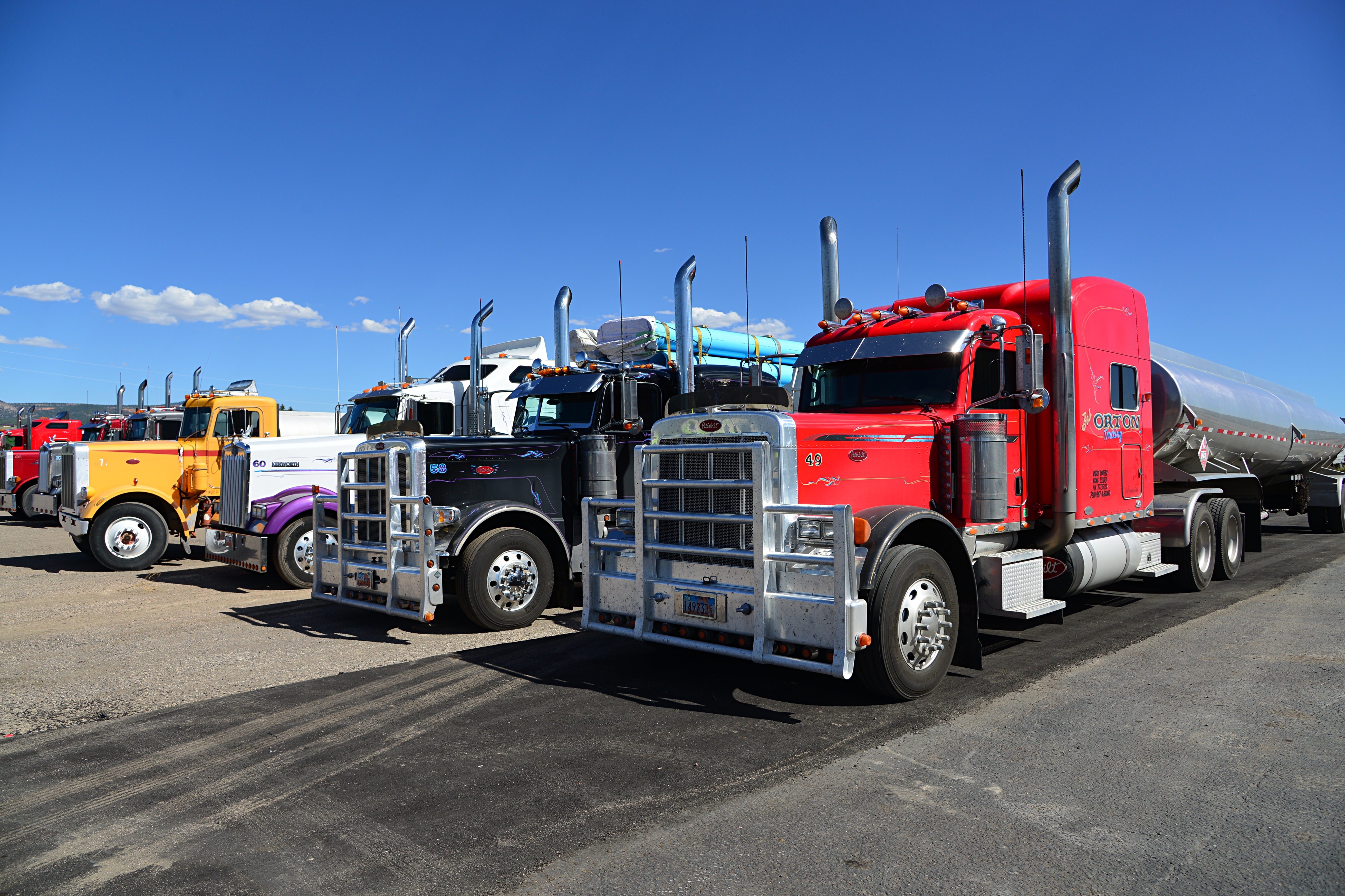 Free photo Large truck parking lot