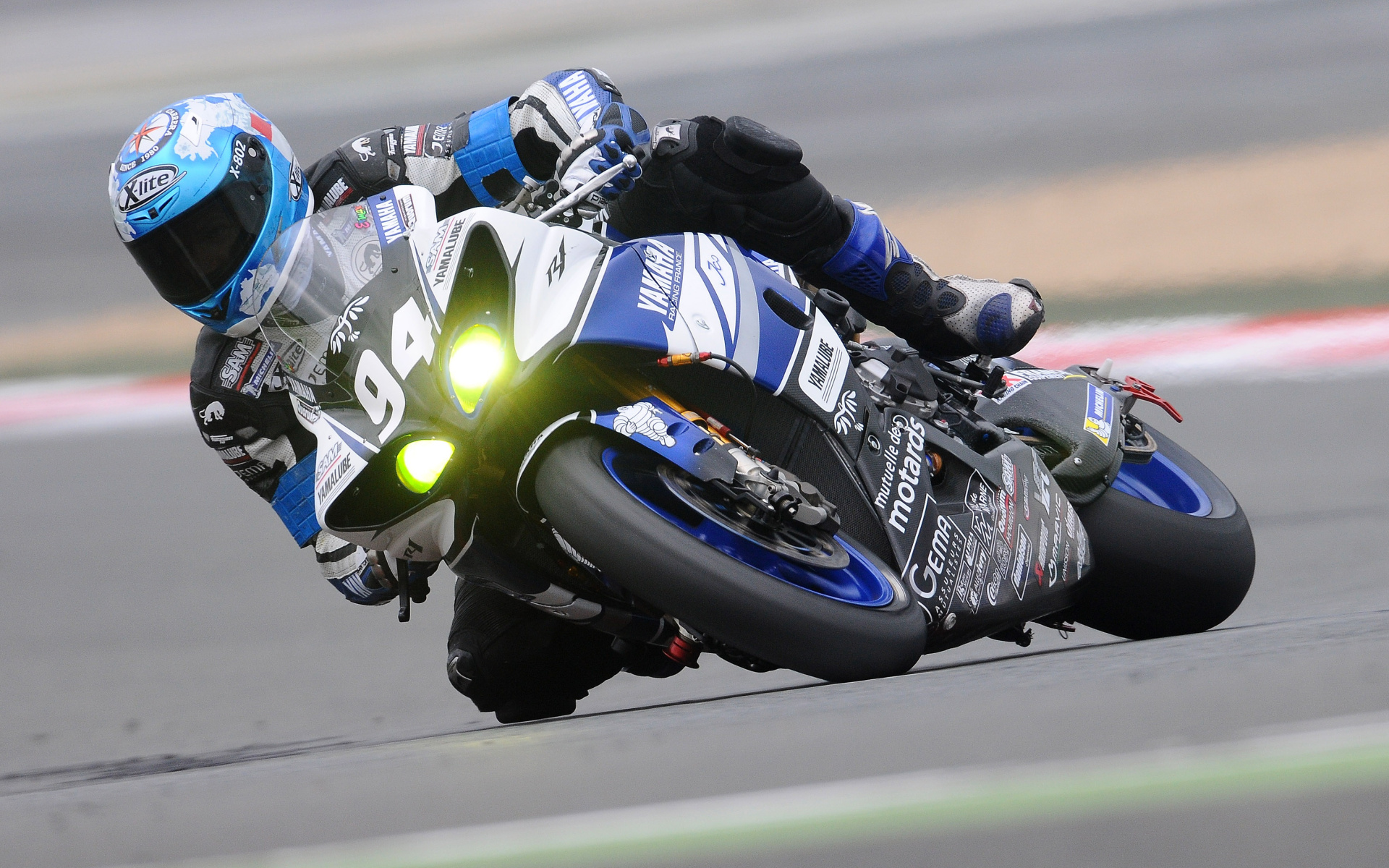 At the motorcycle track