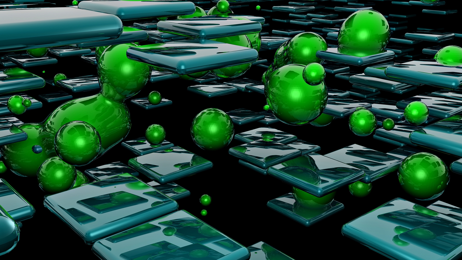 Wallpapers space ball green on the desktop