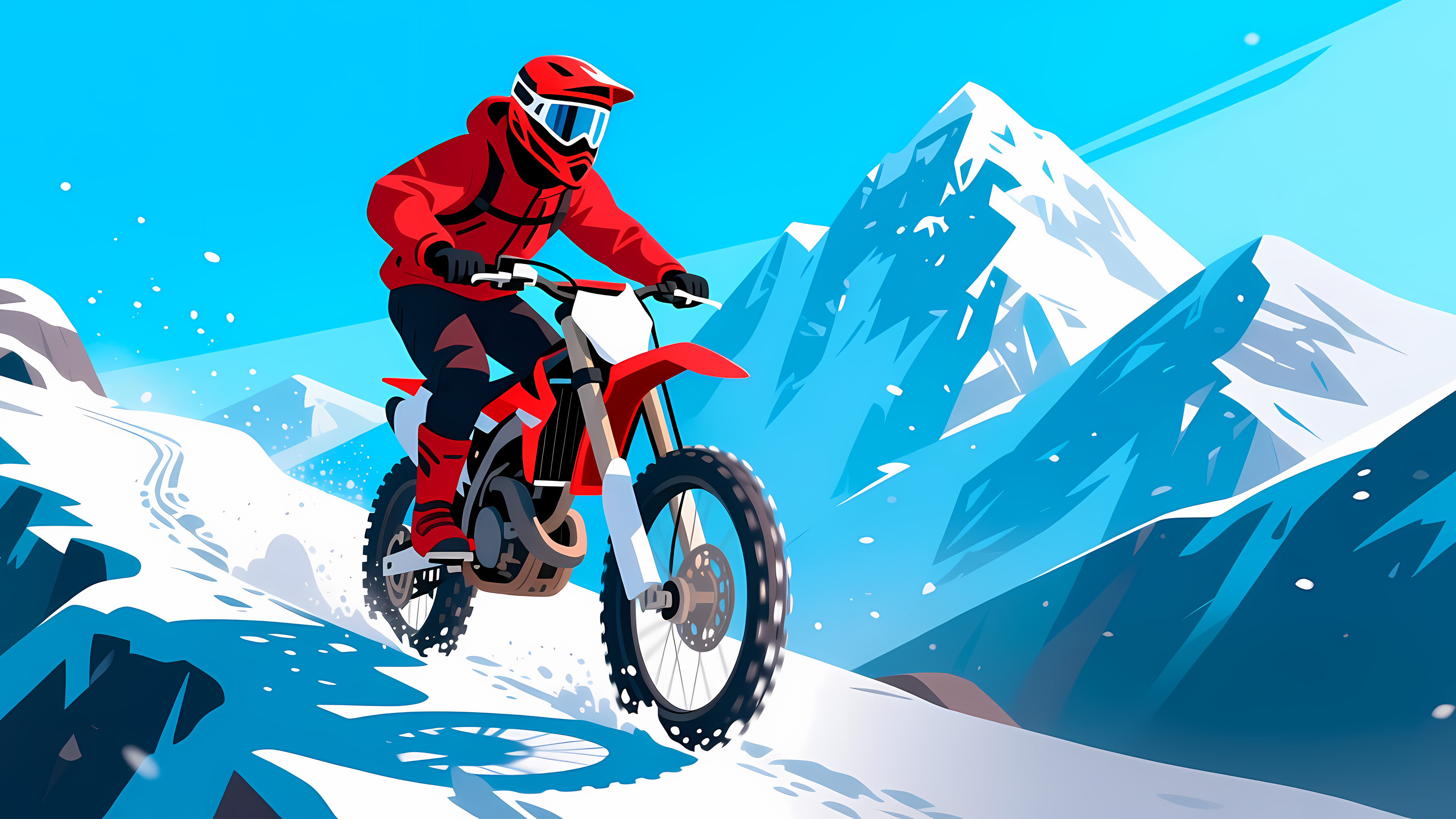 Enduro in the mountains (Flat Art)