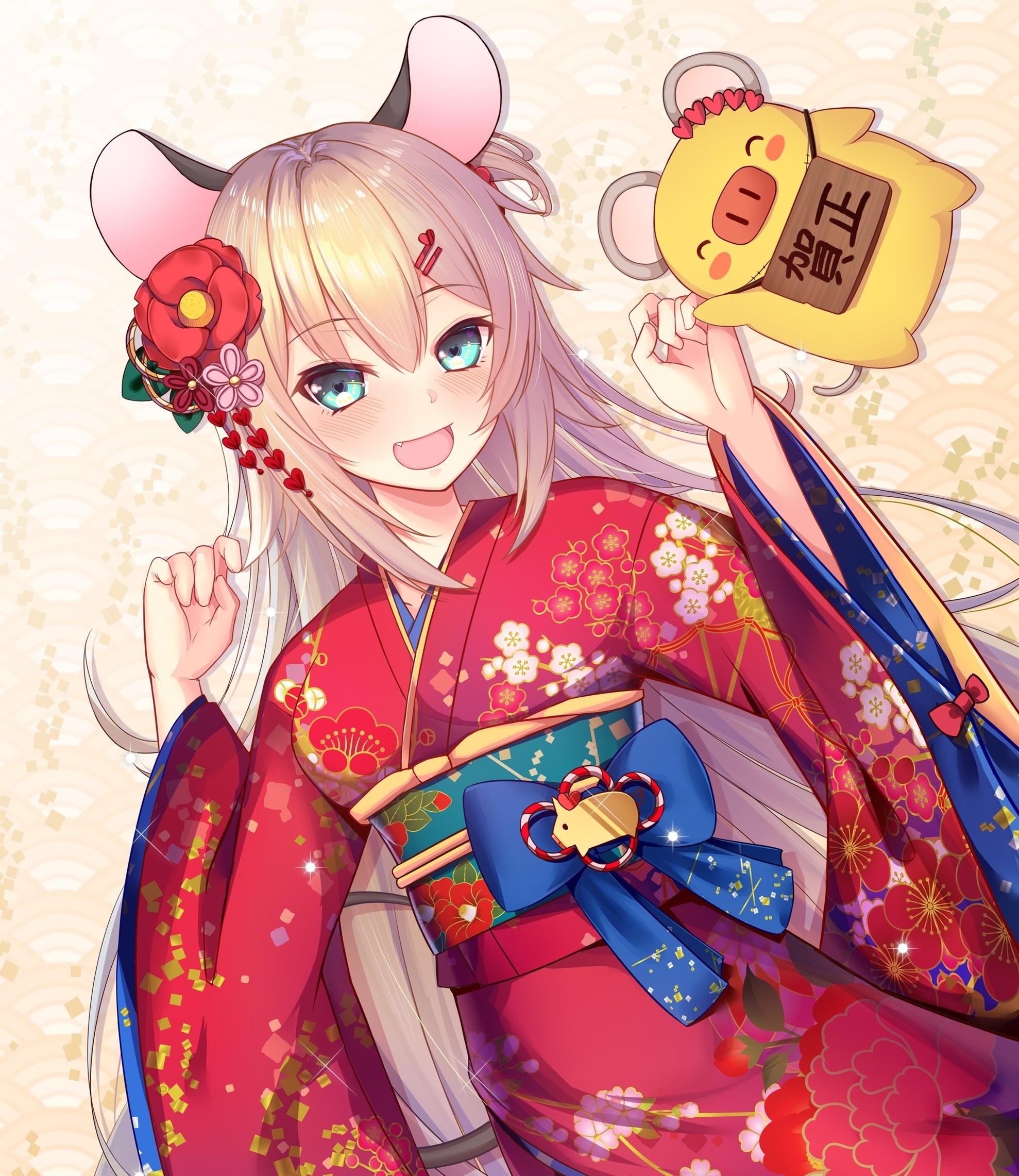 Wallpapers wallpaper akai haato hololive kimono on the desktop