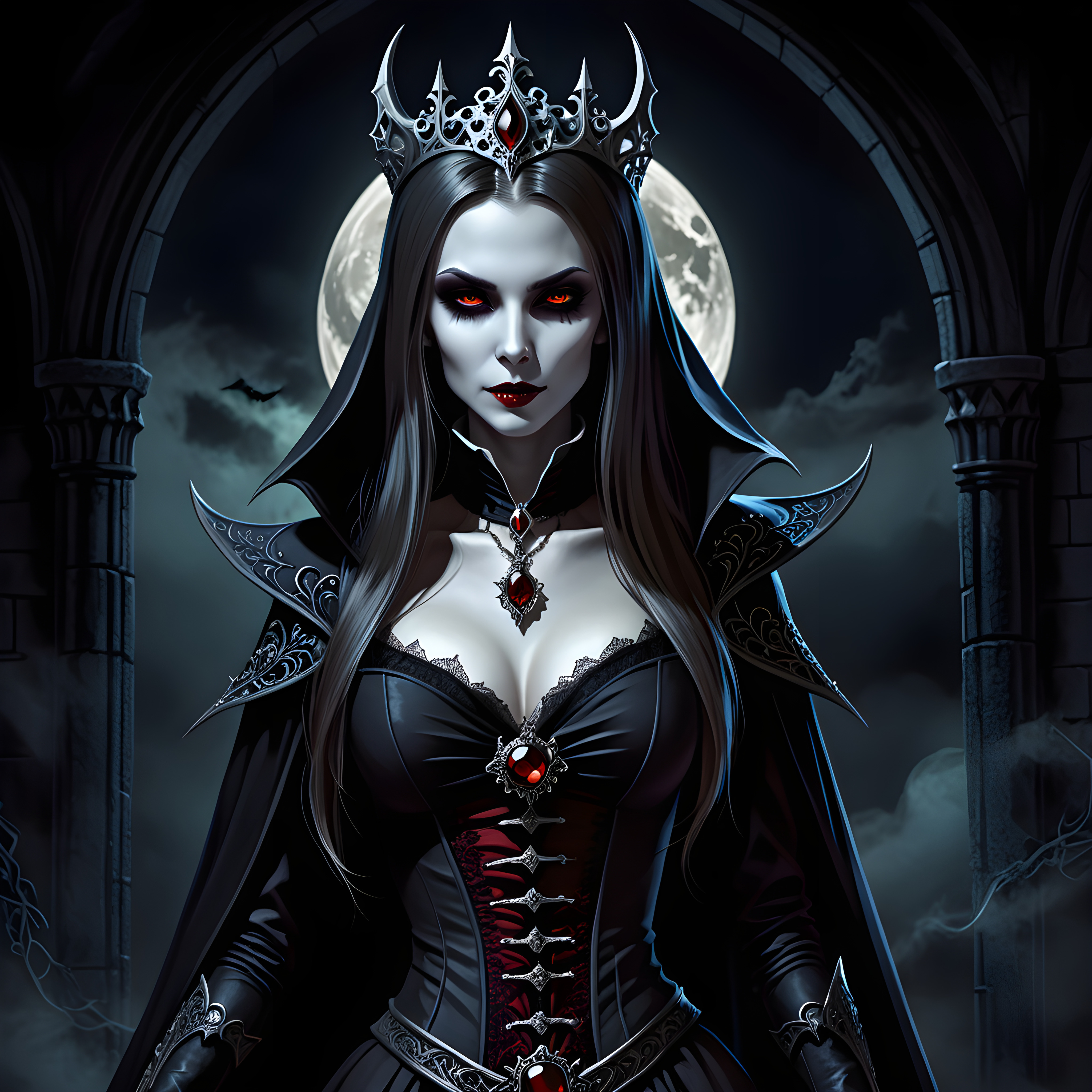 The vampiress and the moon