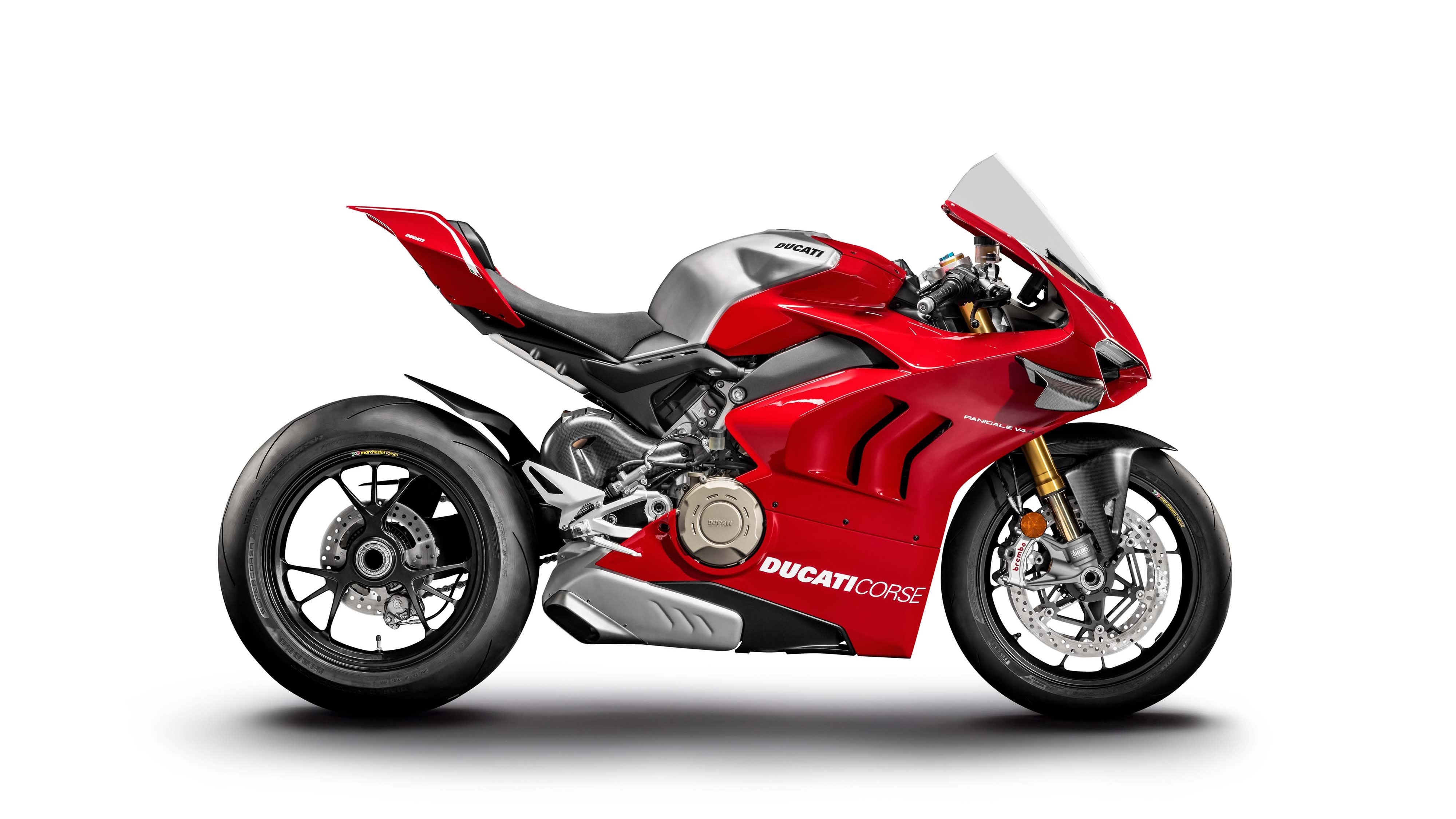 免费照片红色杜卡迪 Panigale V4 R 运动自行车