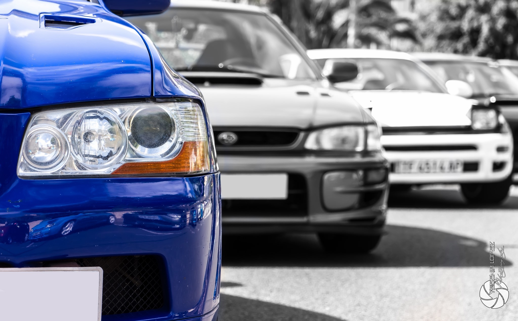 Wallpapers automobiles blue mitsubishi lancer evo on the desktop