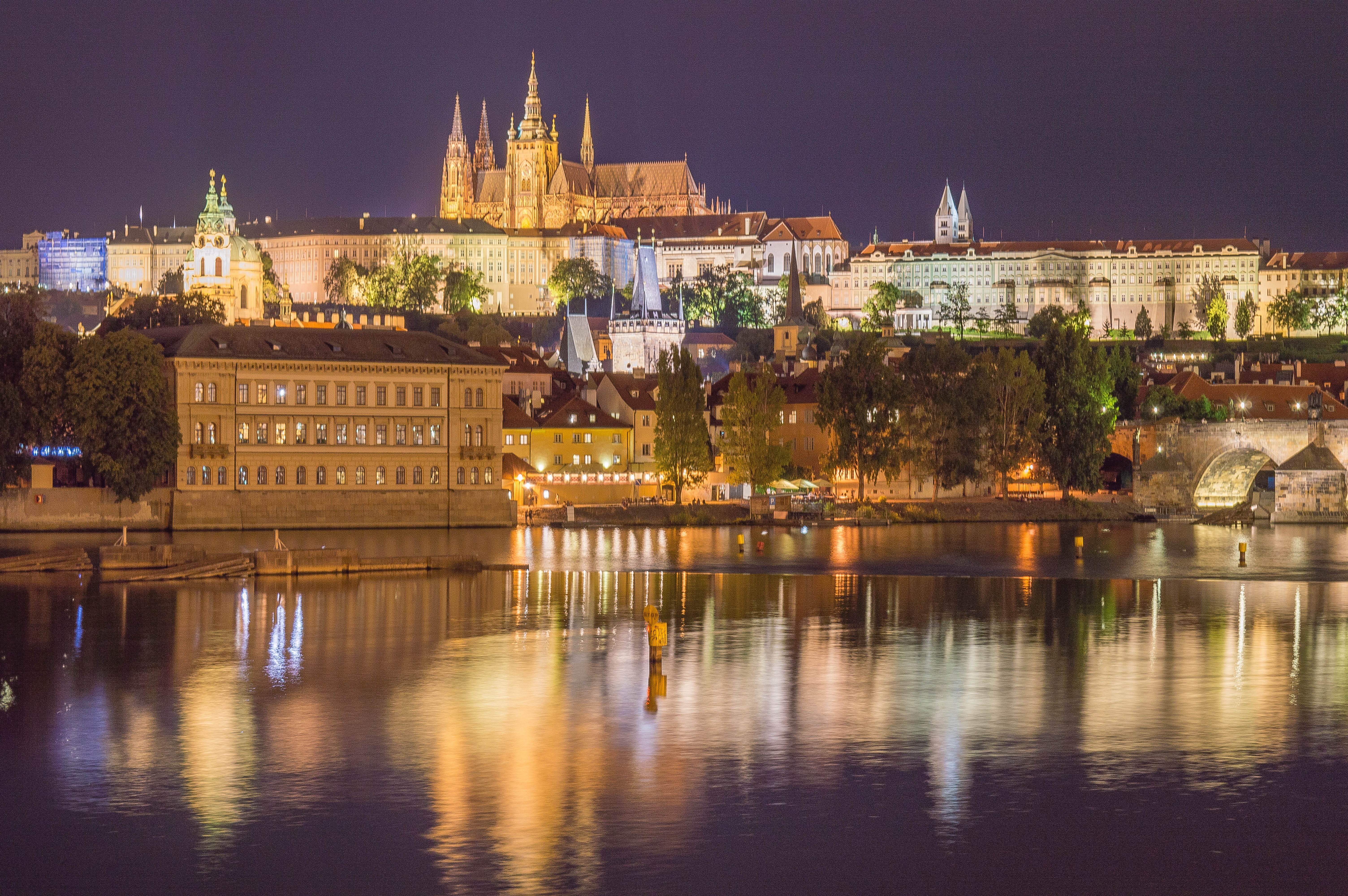 Wallpapers illumination Czech Republic the bridges on the desktop