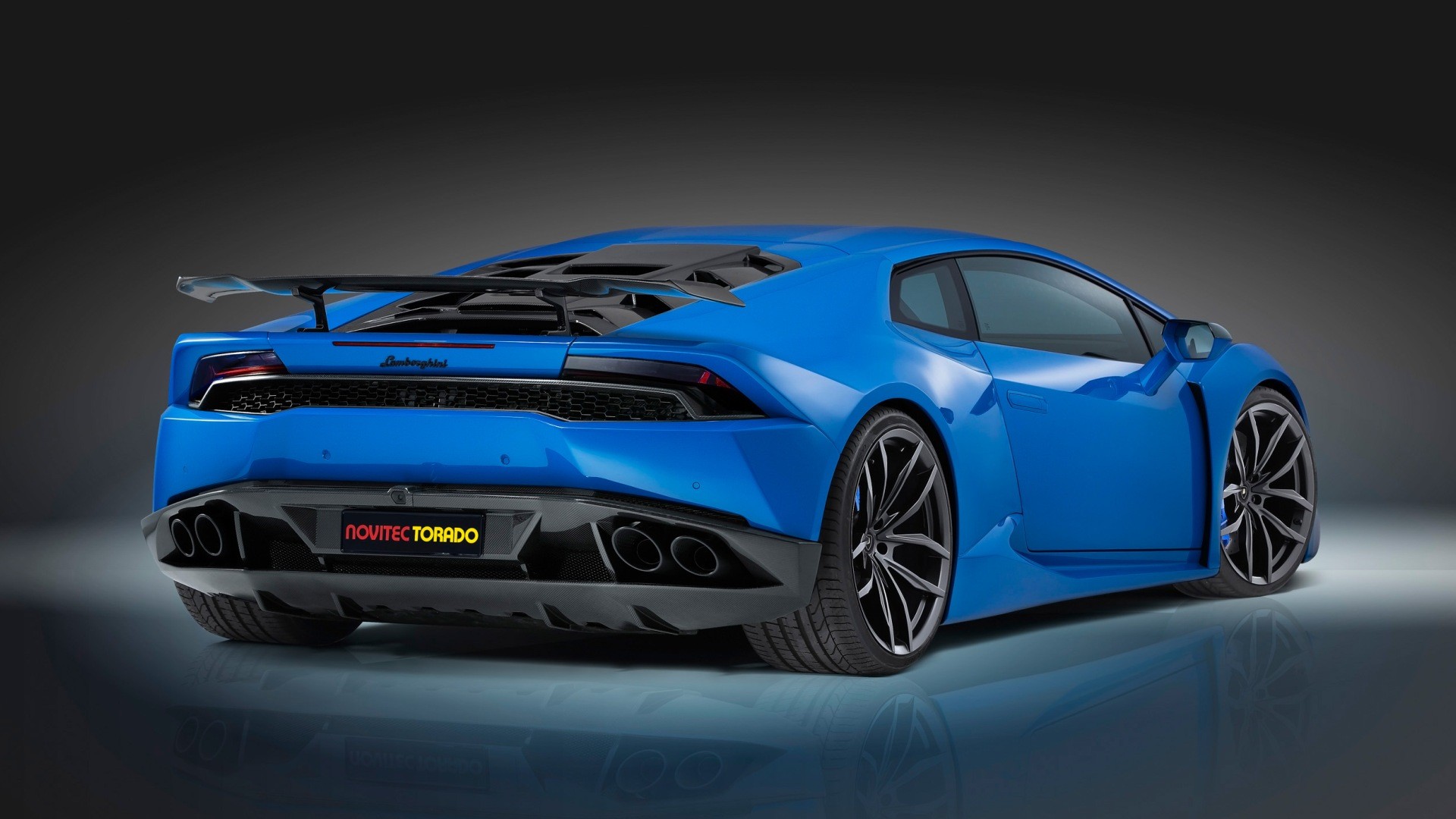 免费照片蓝色 novitec torado lamborghini huracan n largo 车尾