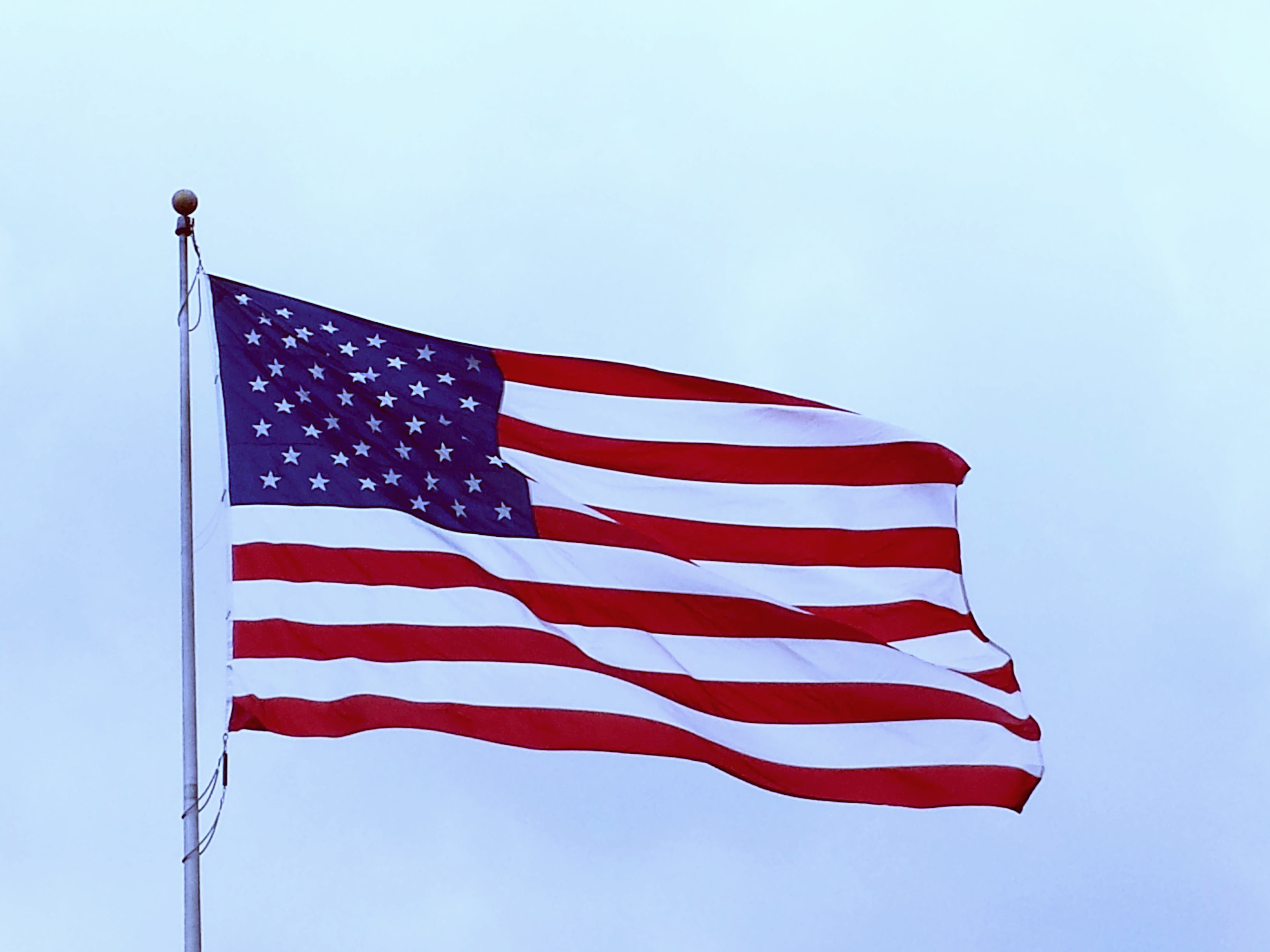 Free photo The American flag against the sky