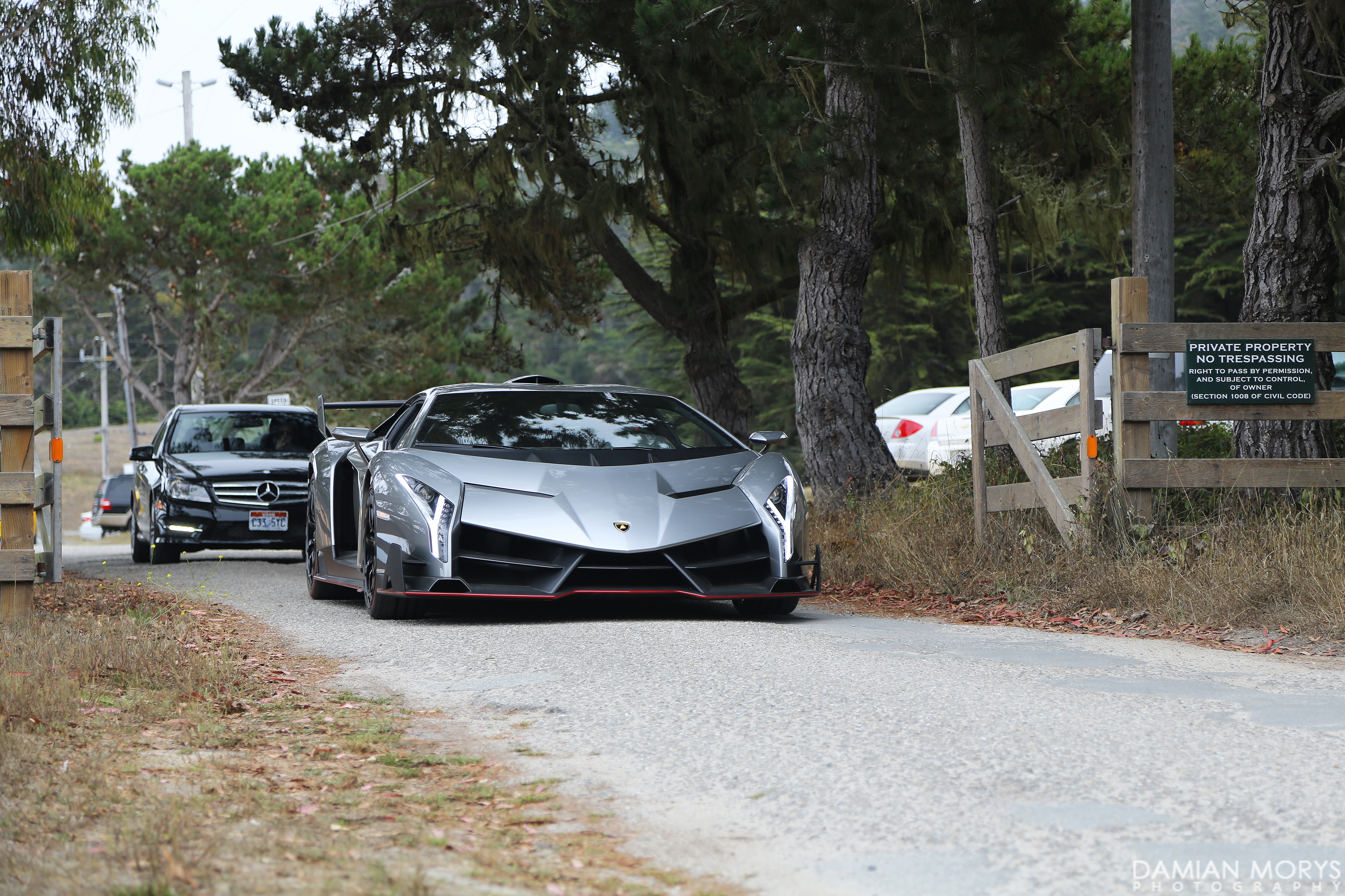 Бесплатное фото Серебристая Lamborghini Veneno