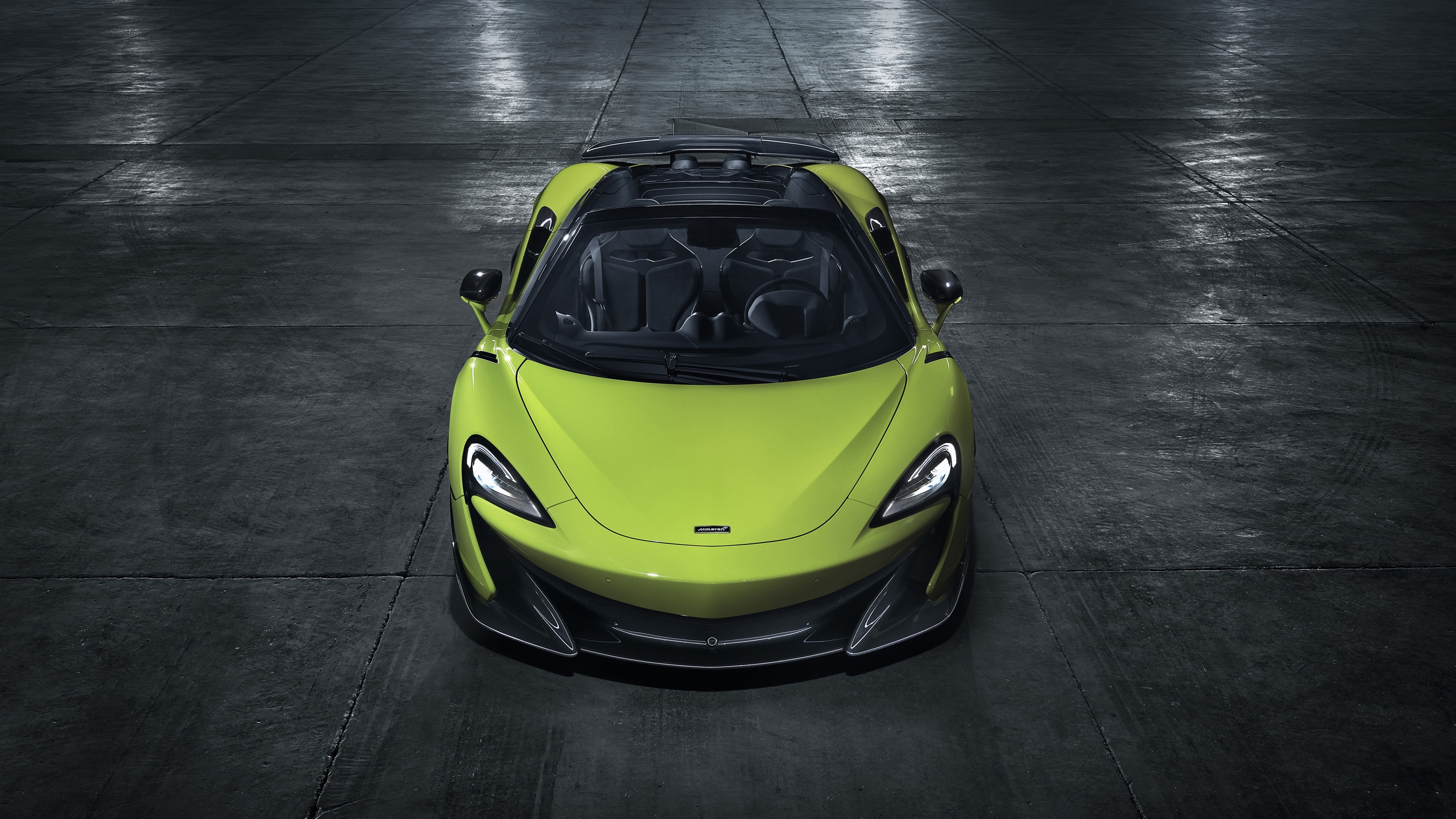 Wallpapers McLaren 600LT Spider cars front view on the desktop