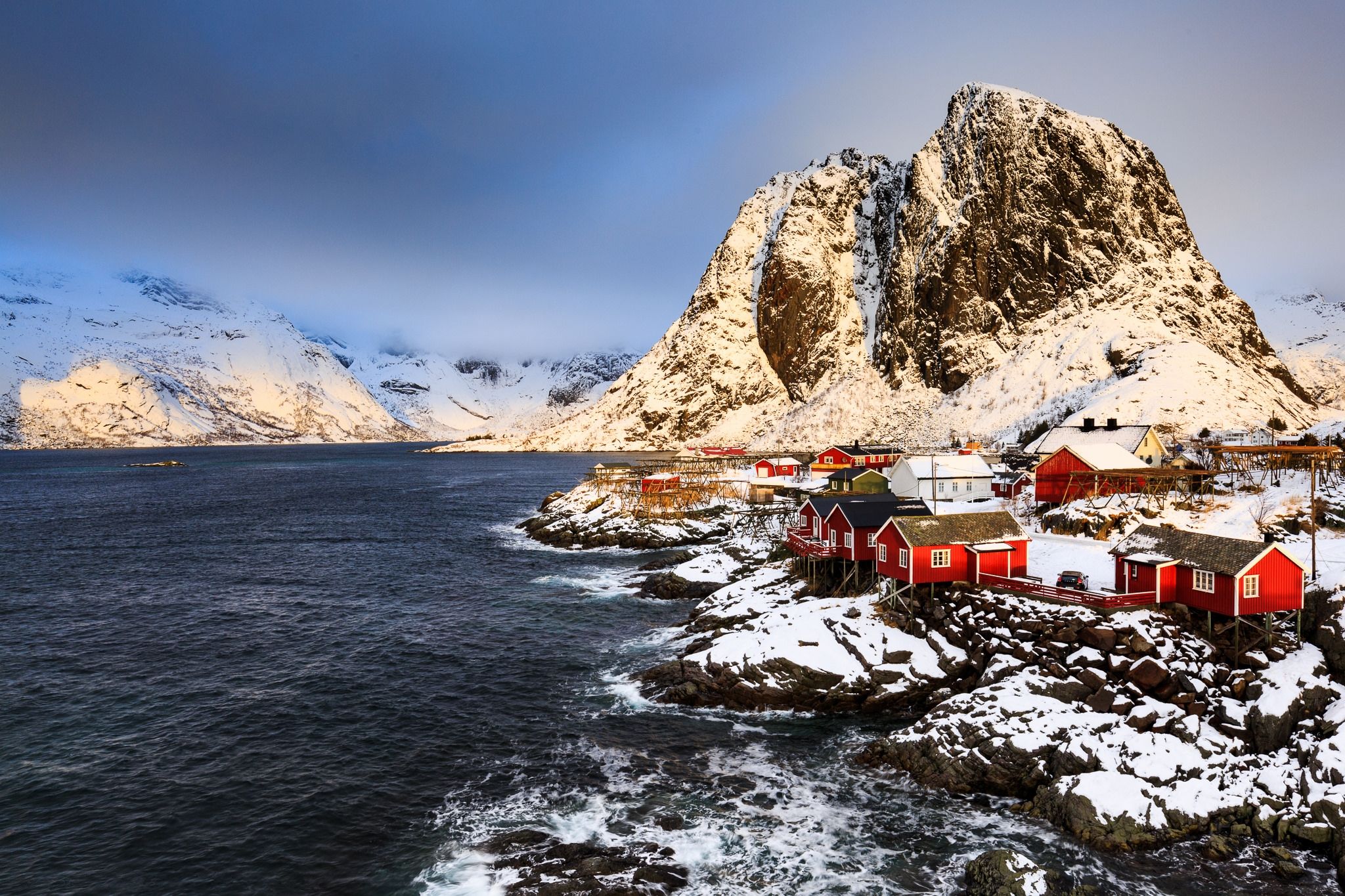 Wallpapers buildings Norway Lofoten on the desktop