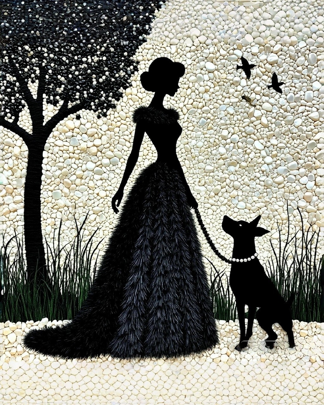 Free photo The lady with the dog