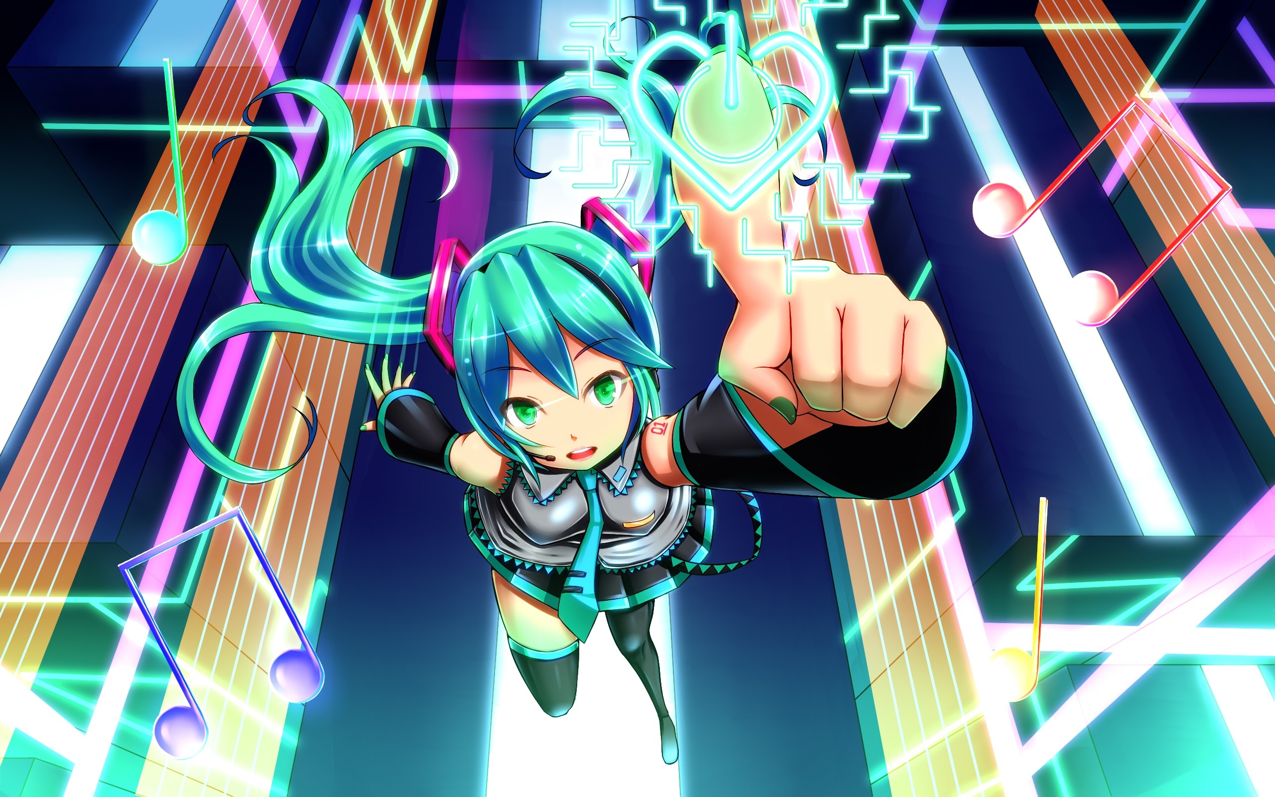 桌面上的壁纸发声体 Miku Hatsune 苍蝇