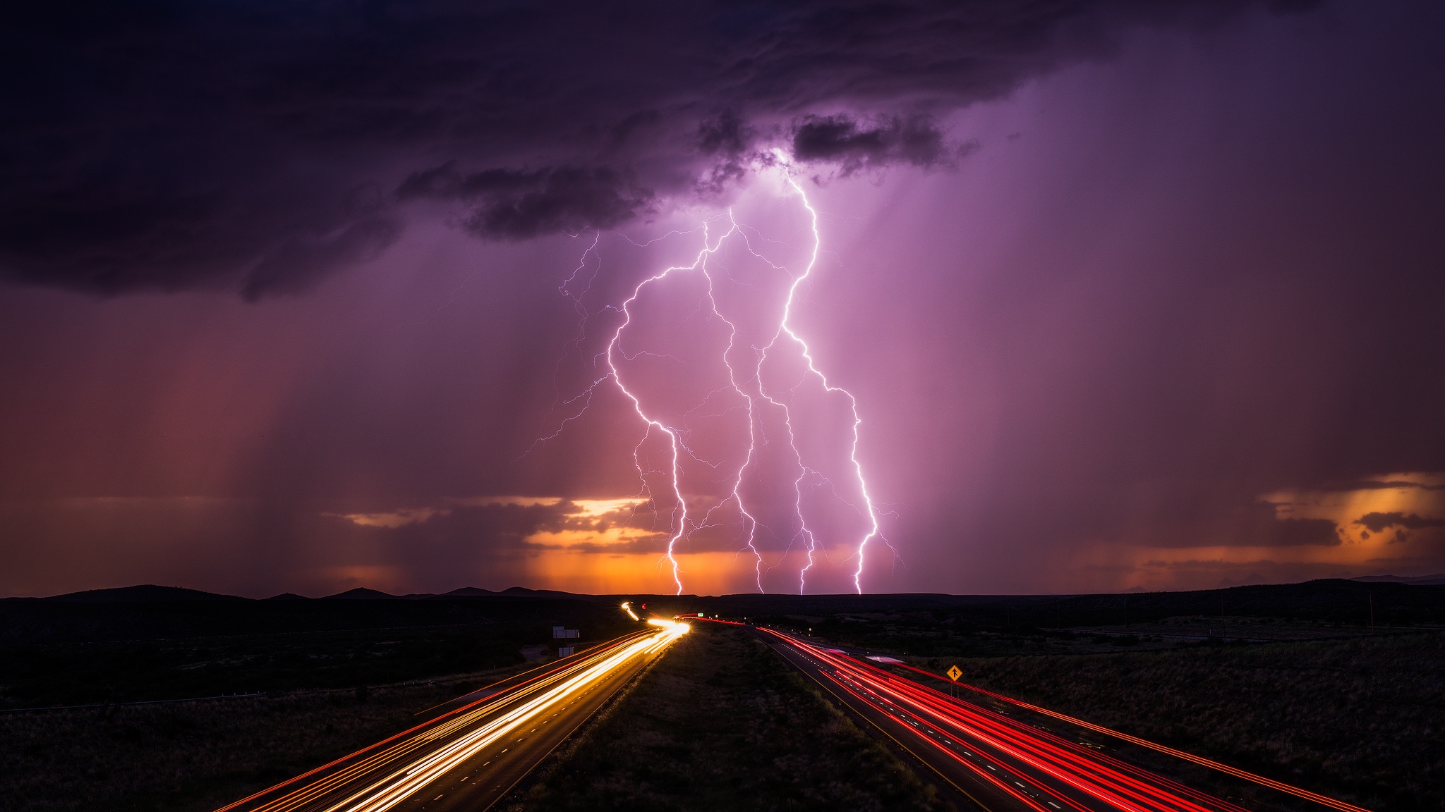 Wallpapers lightning storm bad weather on the desktop