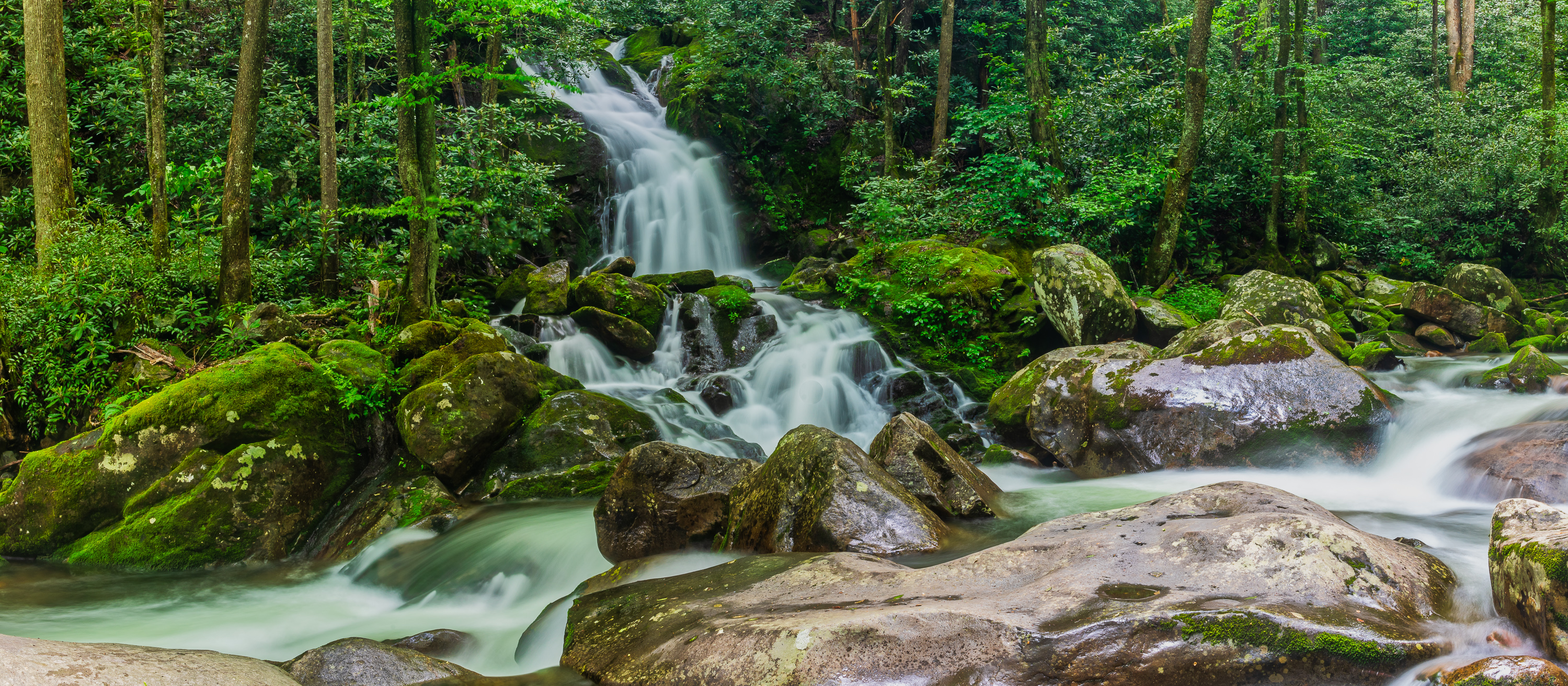 Обои камни Great Smoky Mountains National Park река на рабочий стол