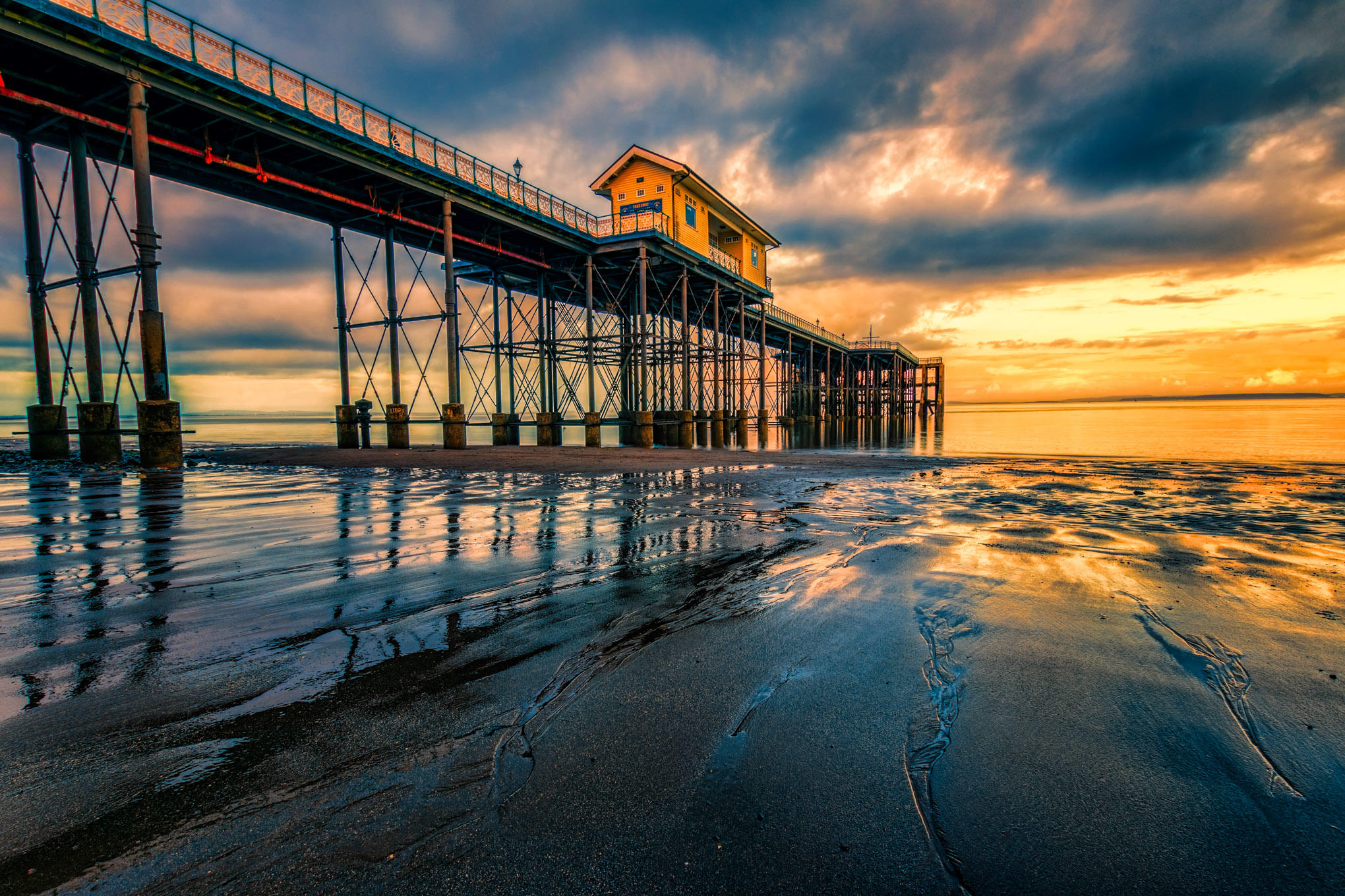 Wallpapers sea UK Penarth on the desktop