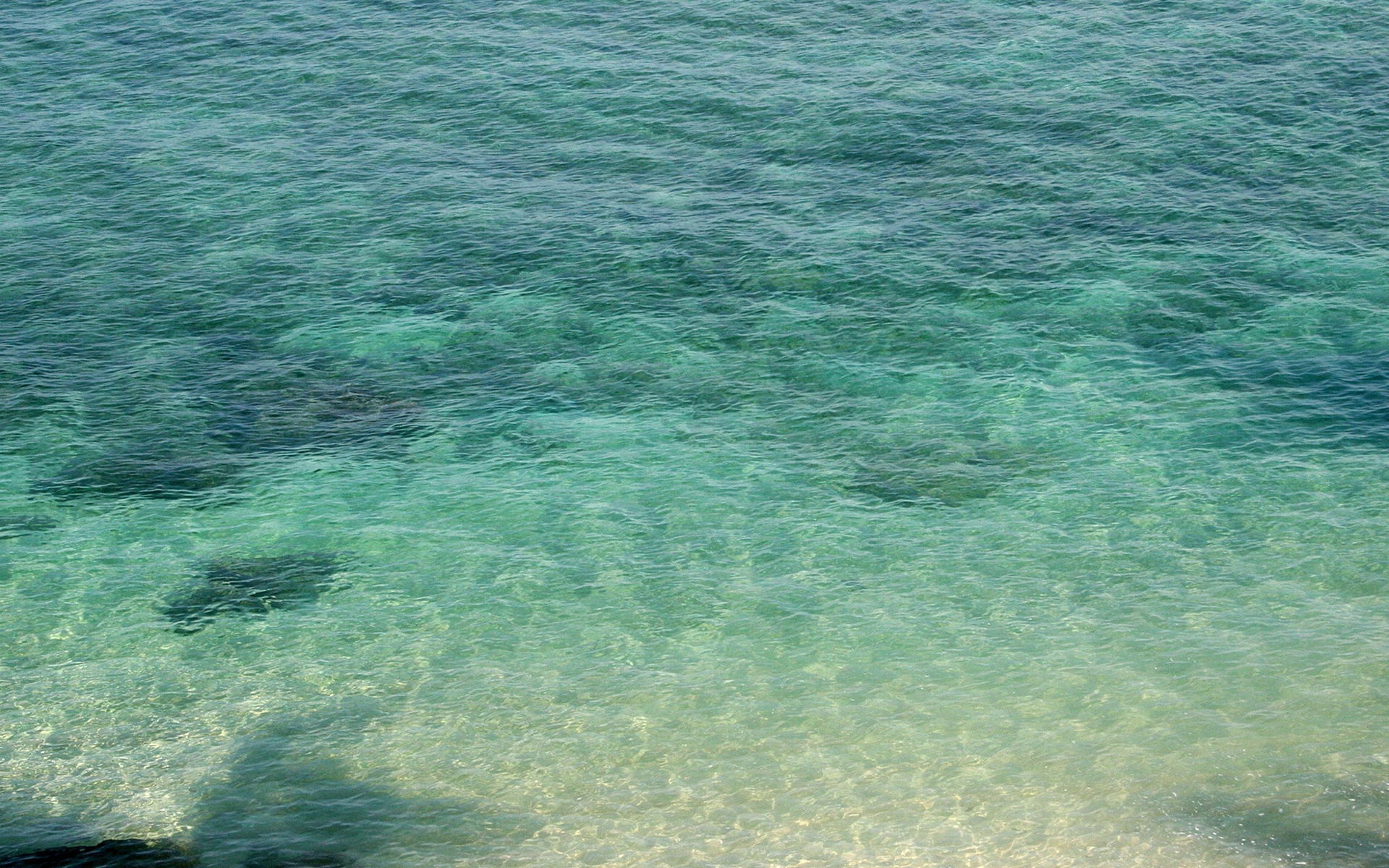 Wallpapers water transparent sand on the desktop