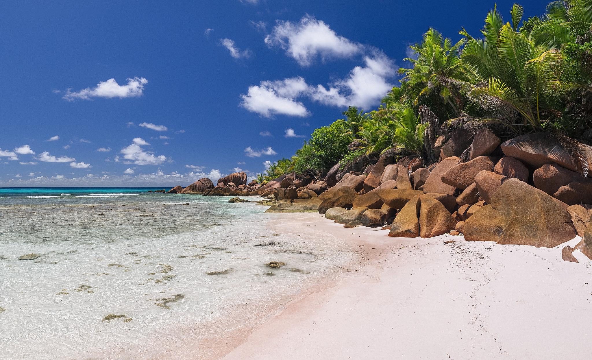 Wallpapers La Digue Seychelles sea on the desktop