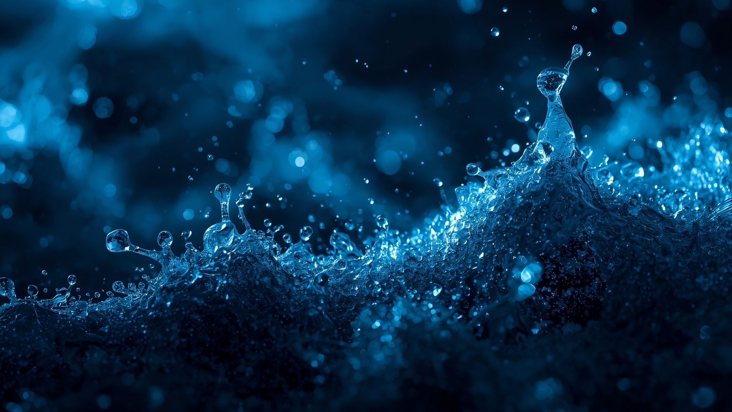 Free photo Splash of water in rich blue tones