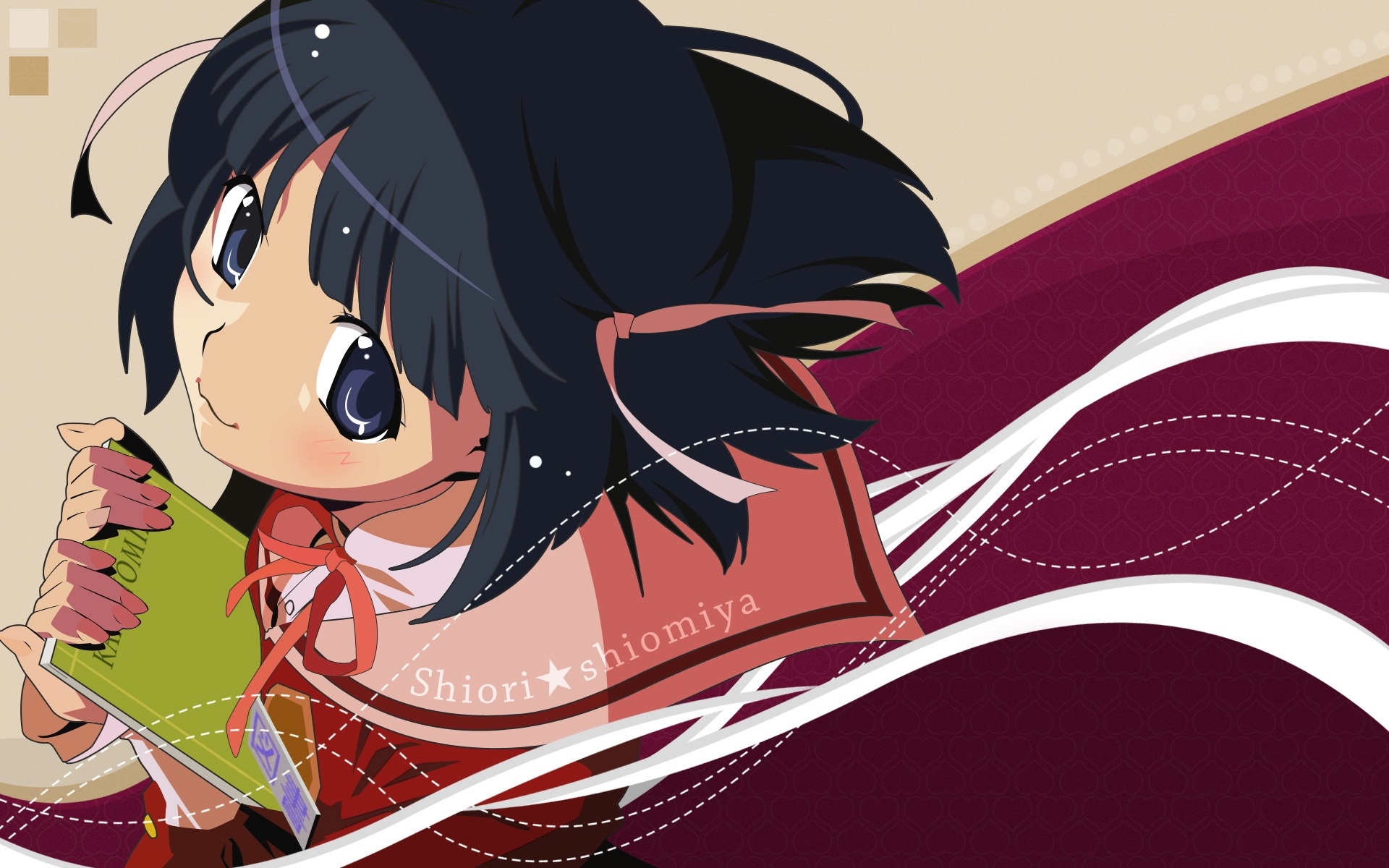 Wallpapers illustration anime brunette on the desktop