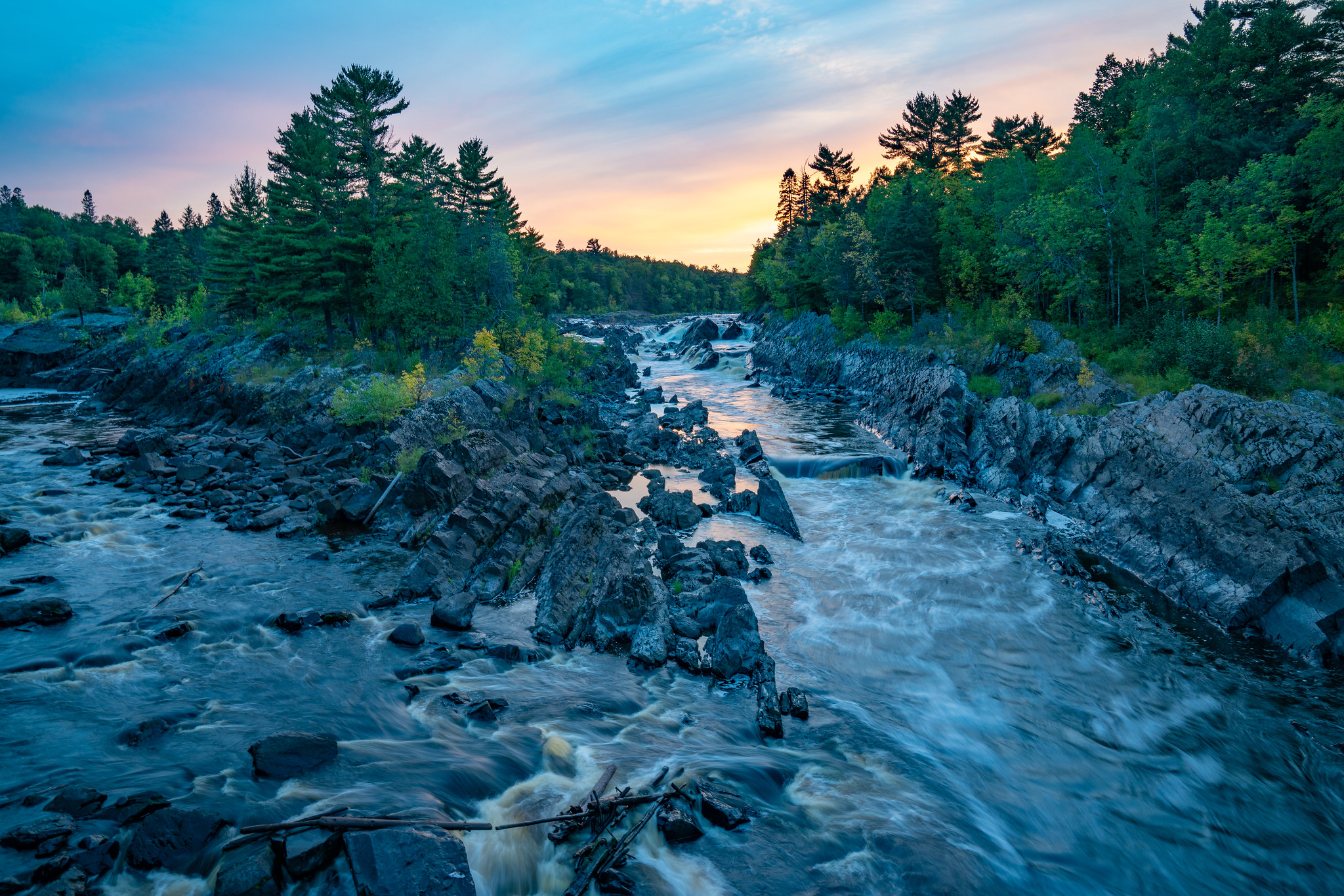 Обои St Louis River at Jay Cooke State Park Minnesota закат на рабочий стол