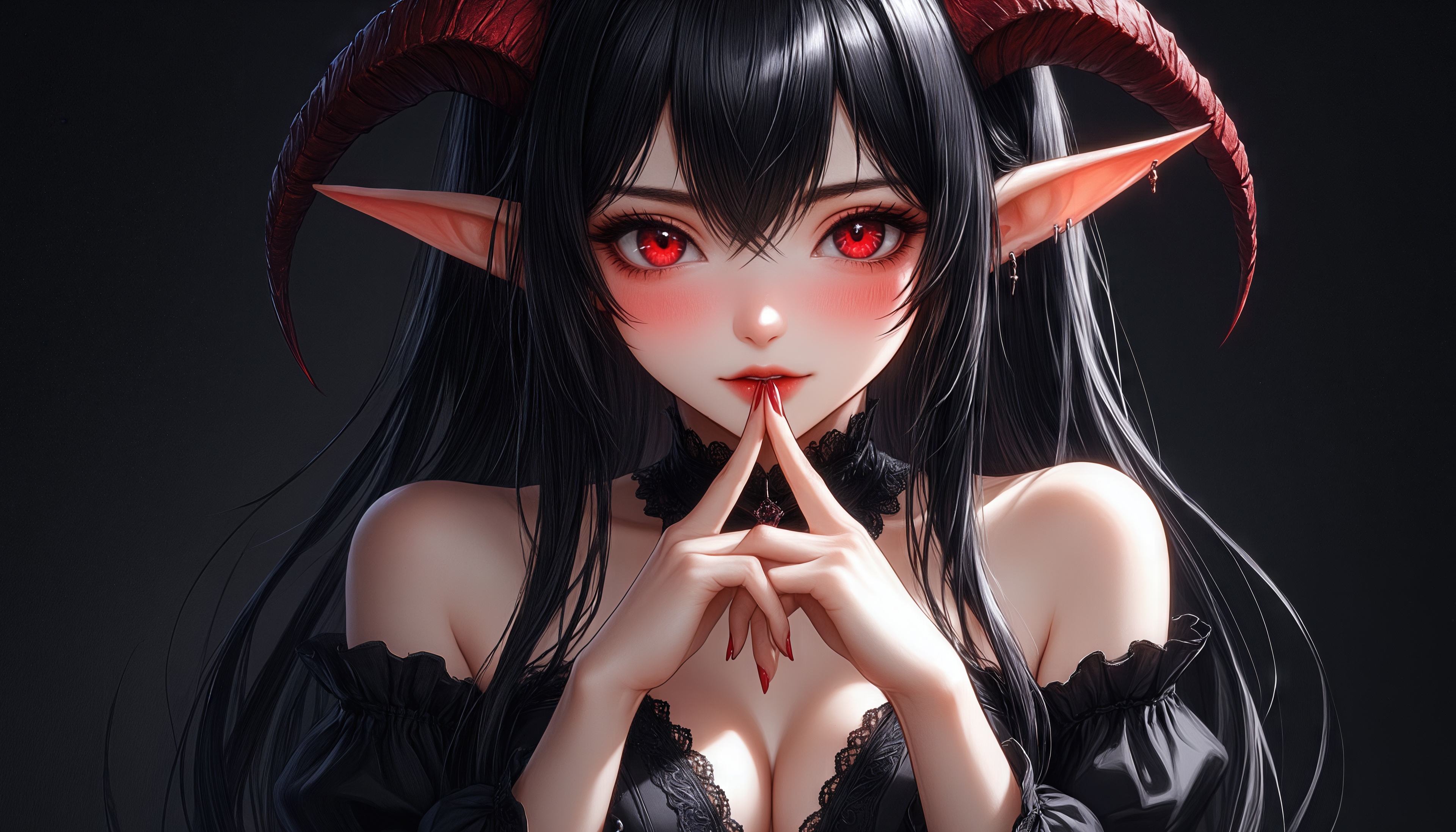 桌面上的壁纸动画 女孩 恶煞