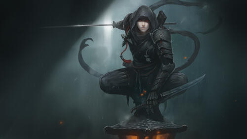 Обои Ниндзя цифровое искусство искусство фэнтези на рабочий стол