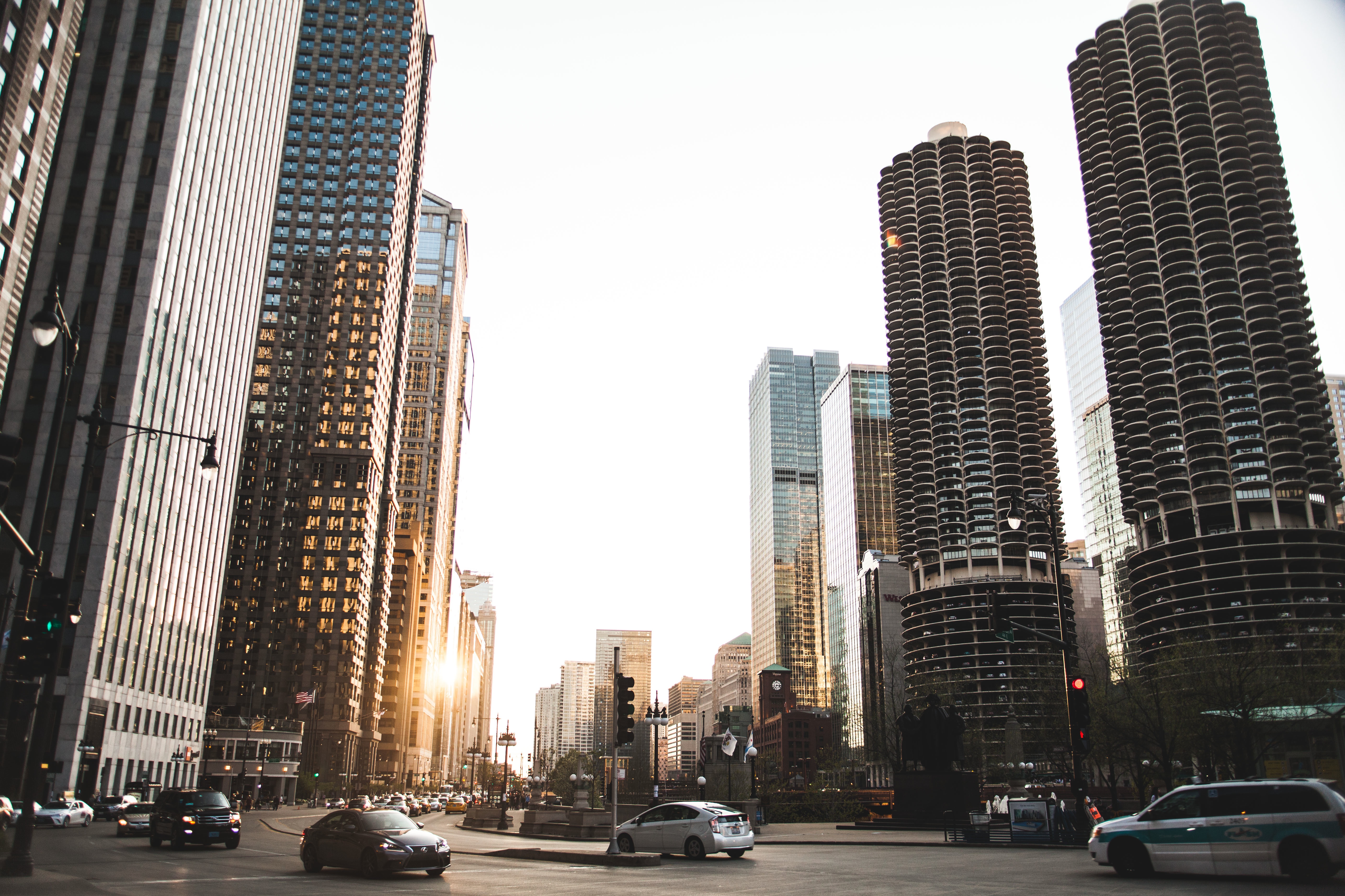 Free photo Big city streets with cars