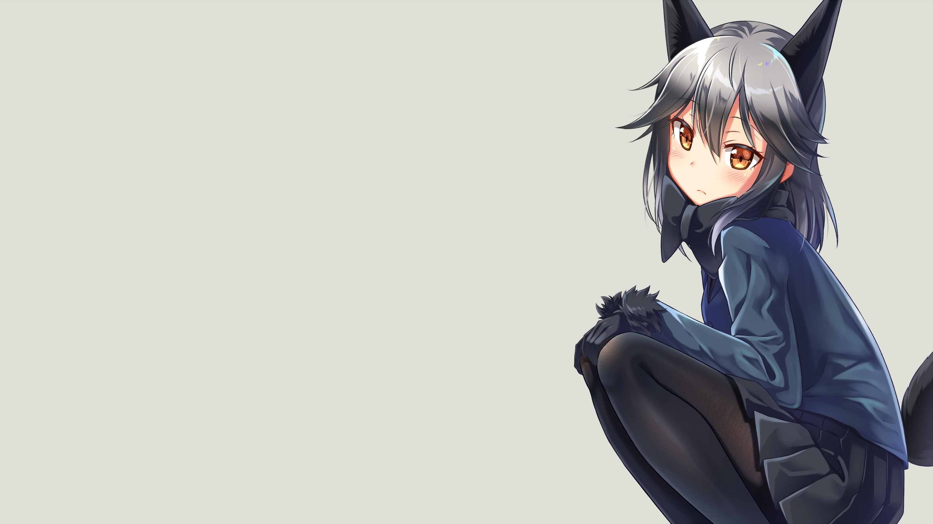 Free photo Anime girl with wolf ears.