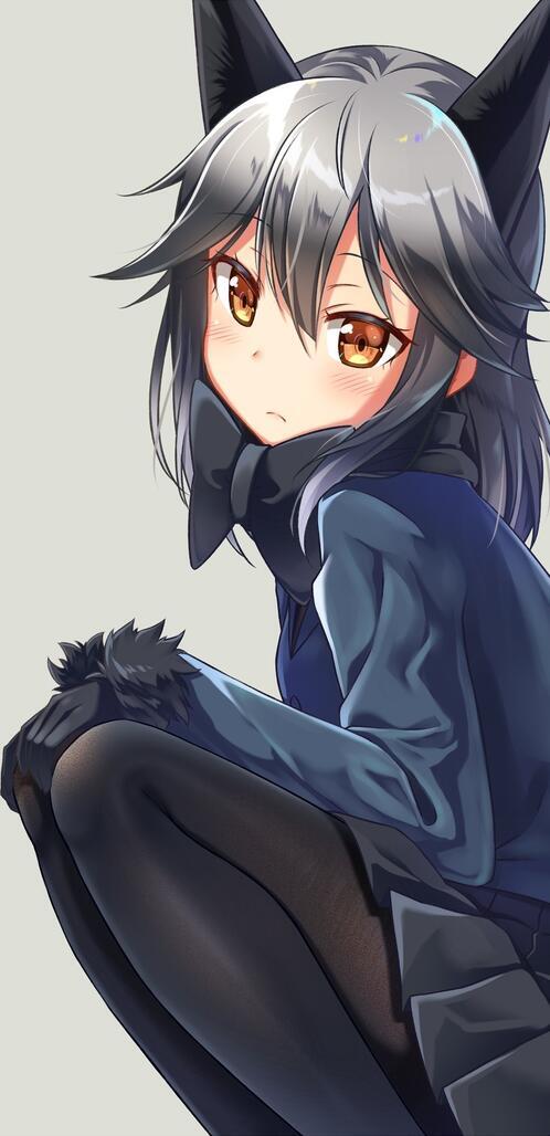 Бесплатное фото Аниме девочка с ушами волка