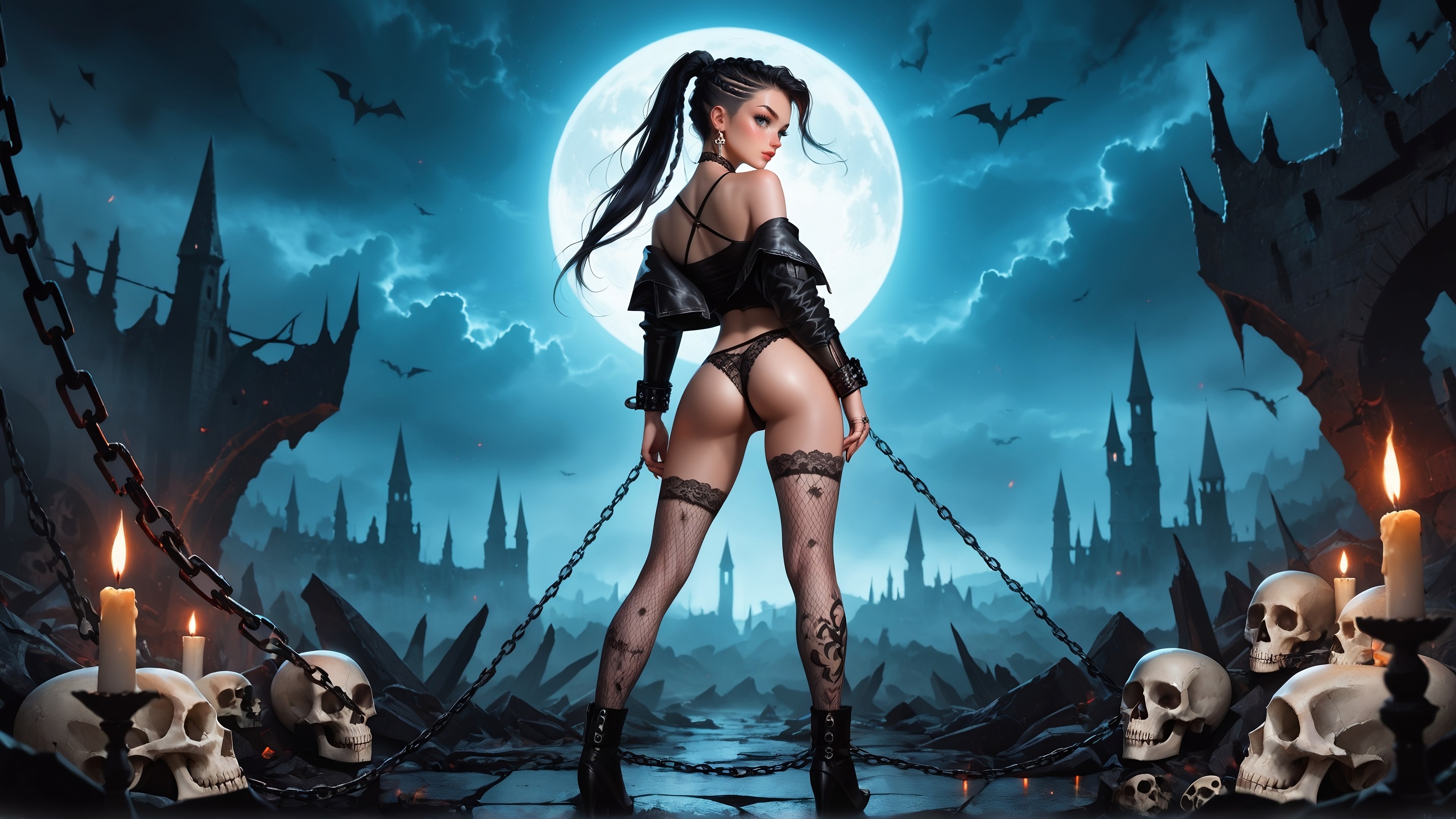 Бесплатное фото Девушка на фоне сумрака