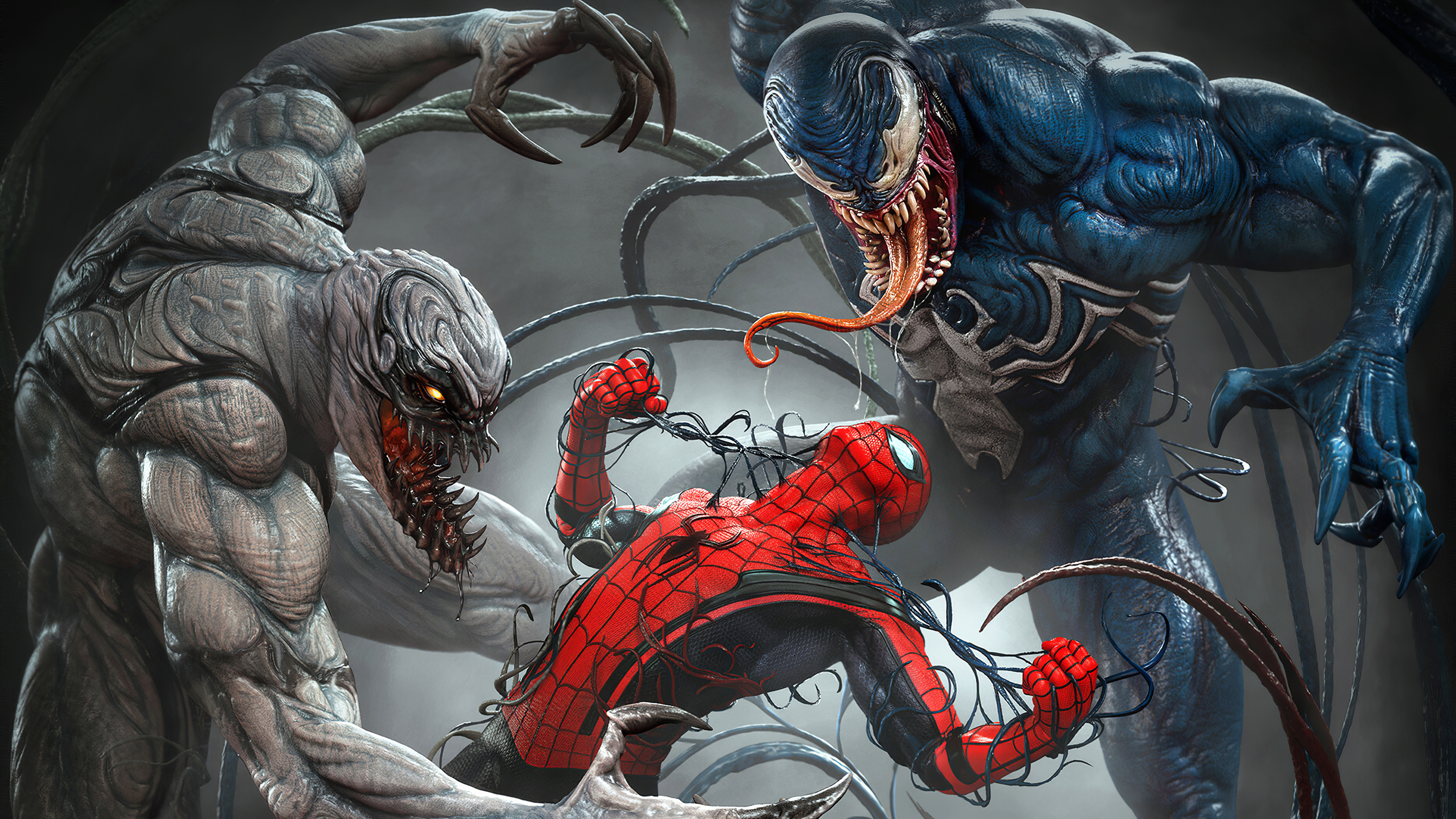 Wallpapers spider man superheroes monsters on the desktop