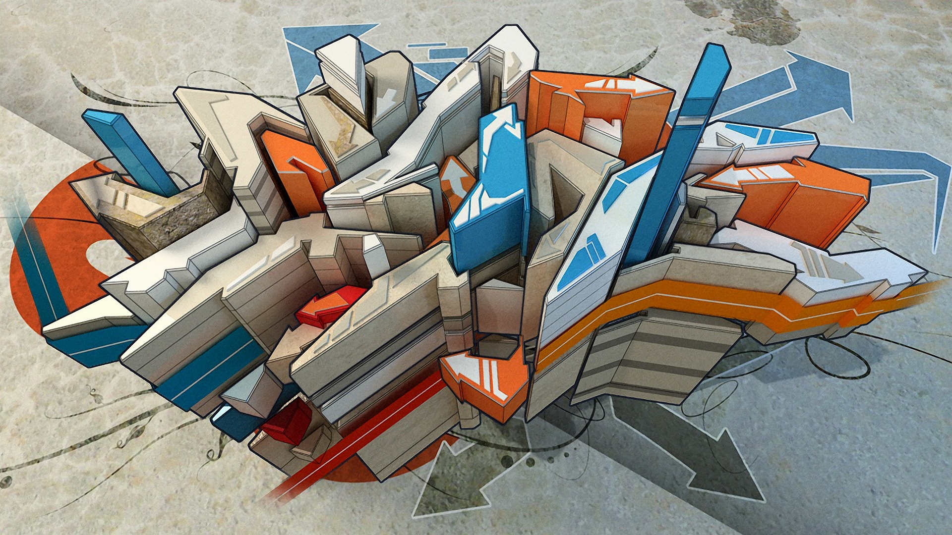 桌面上的壁纸抽象 想象力 城市