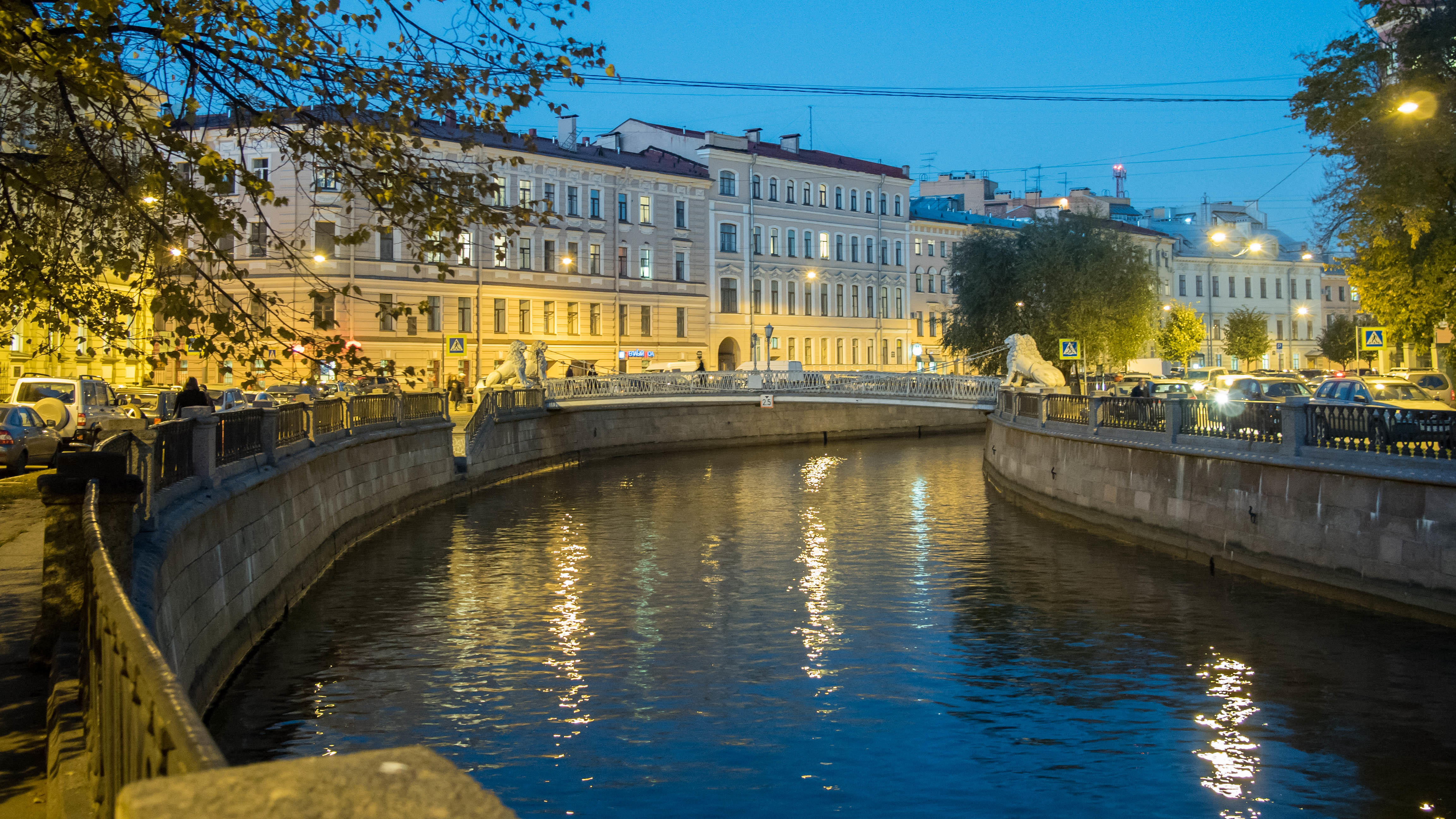 Wallpapers Fontanka river river evening on the desktop