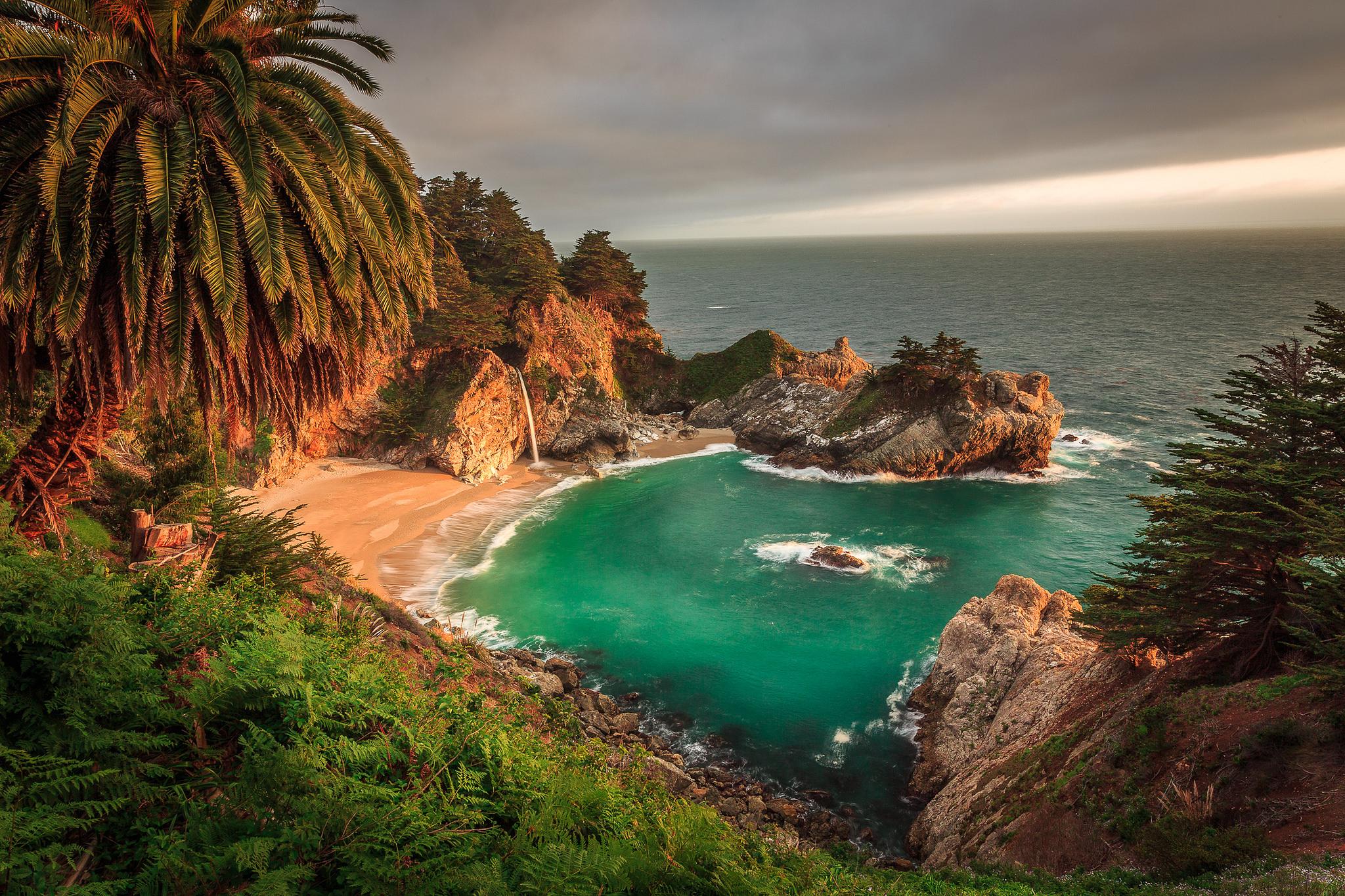 Wallpapers McWay Falls waterfall shore on the desktop