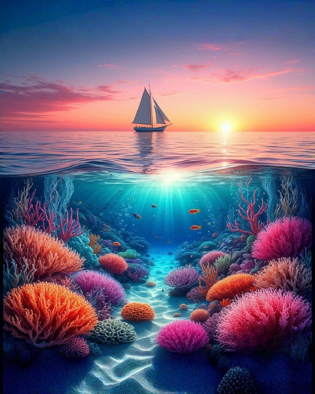 Бесплатное фото Путешествие над рифом