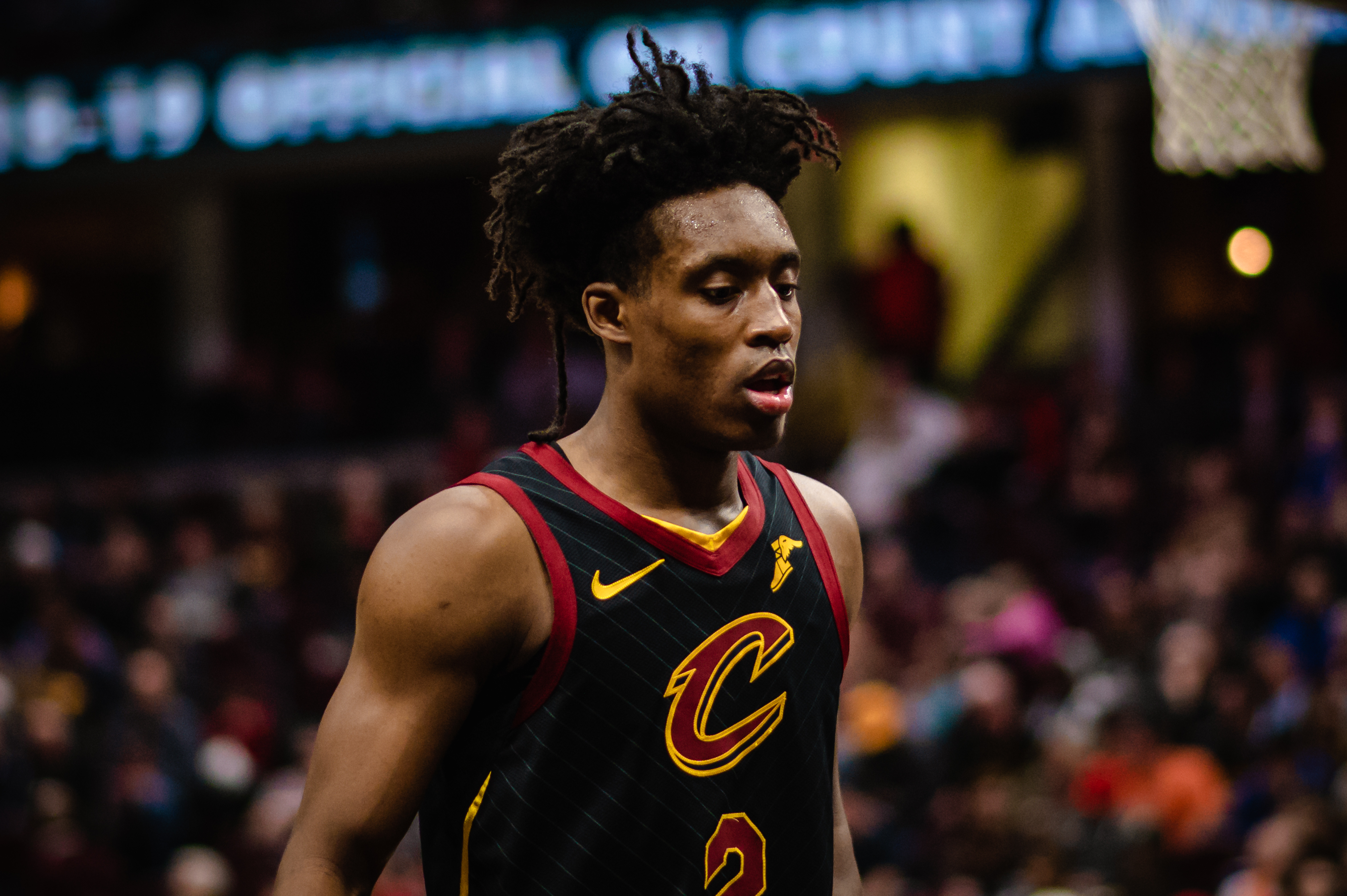 Free photo Dark-skinned basketball player Collin Sexton