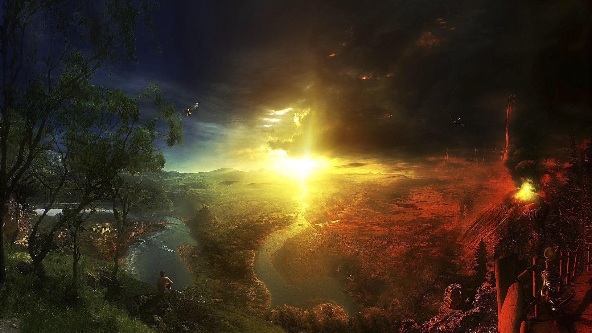 Wallpapers sunlight digital art fantasy art on the desktop