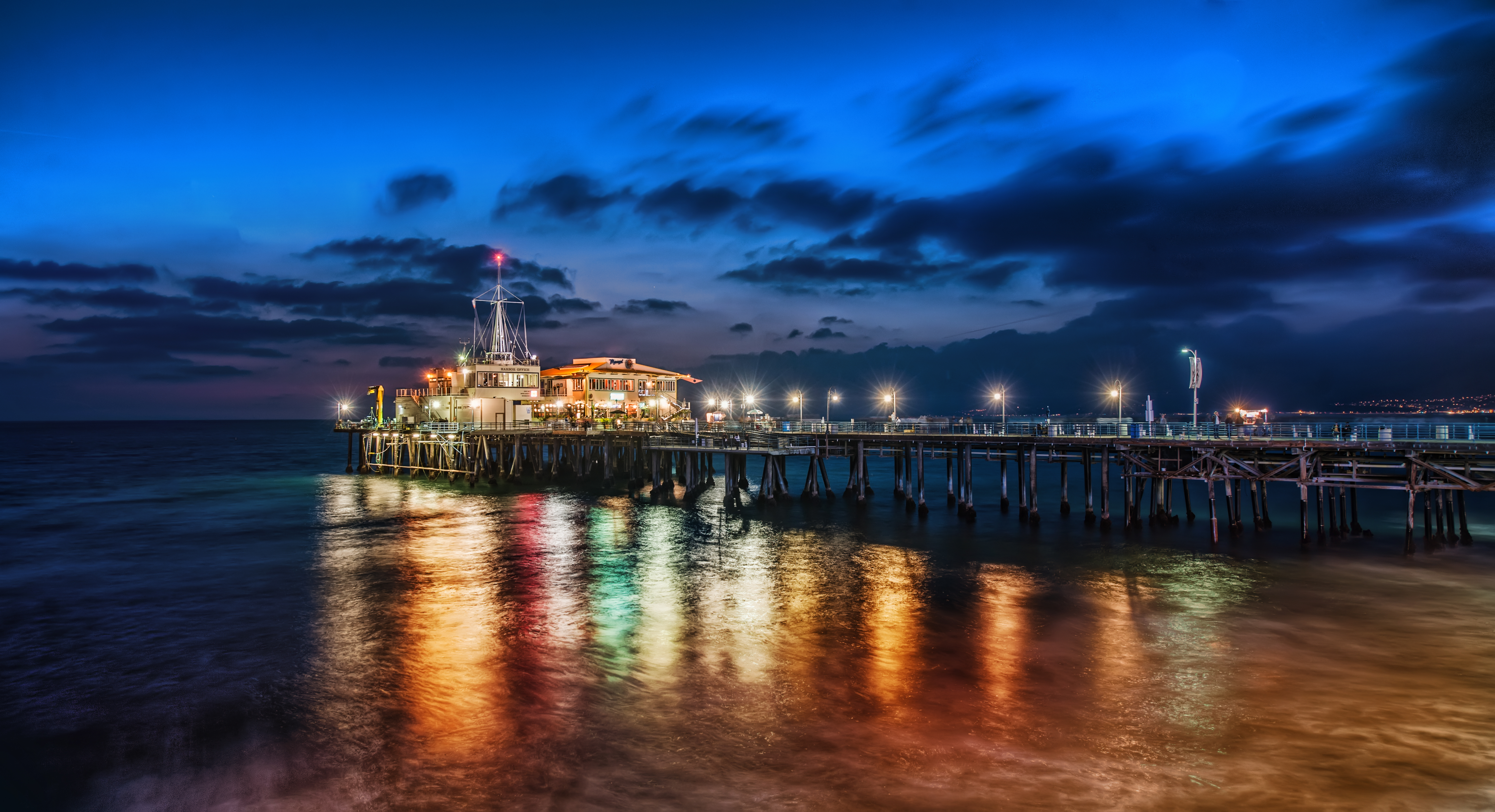 Wallpapers The Pier in Santa Monica California Sea on the desktop