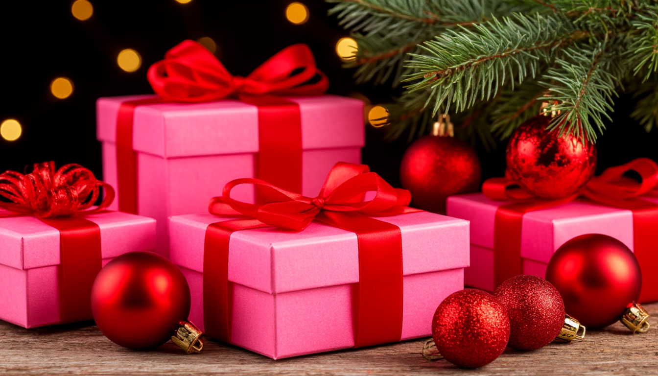 Бесплатная открытка Новогодние подарки.