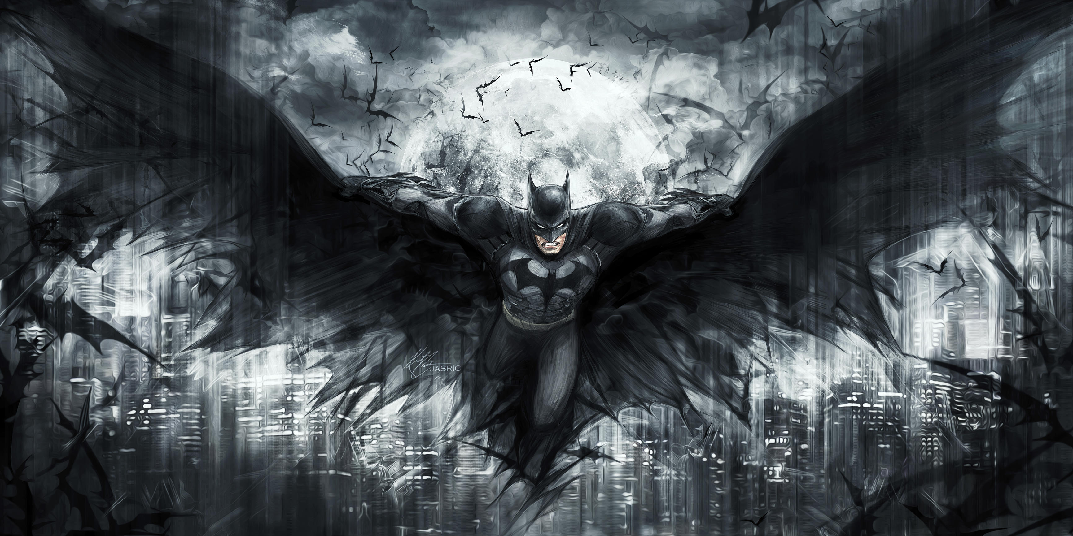 Wallpapers superheroes work of art Batman on the desktop